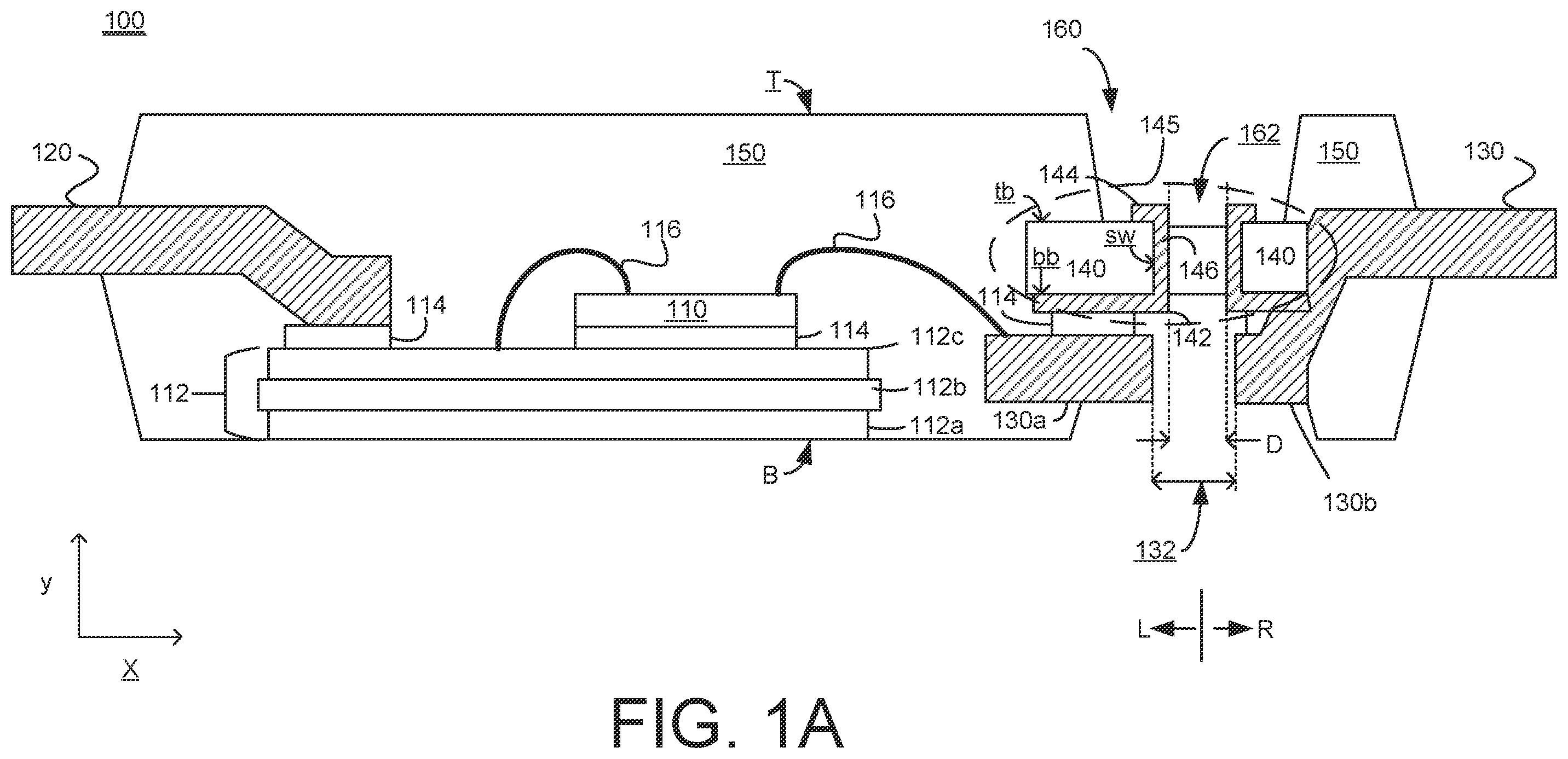 Patent US12610829 — Power module package with molded via and dual side press-fit pin — Figure 1