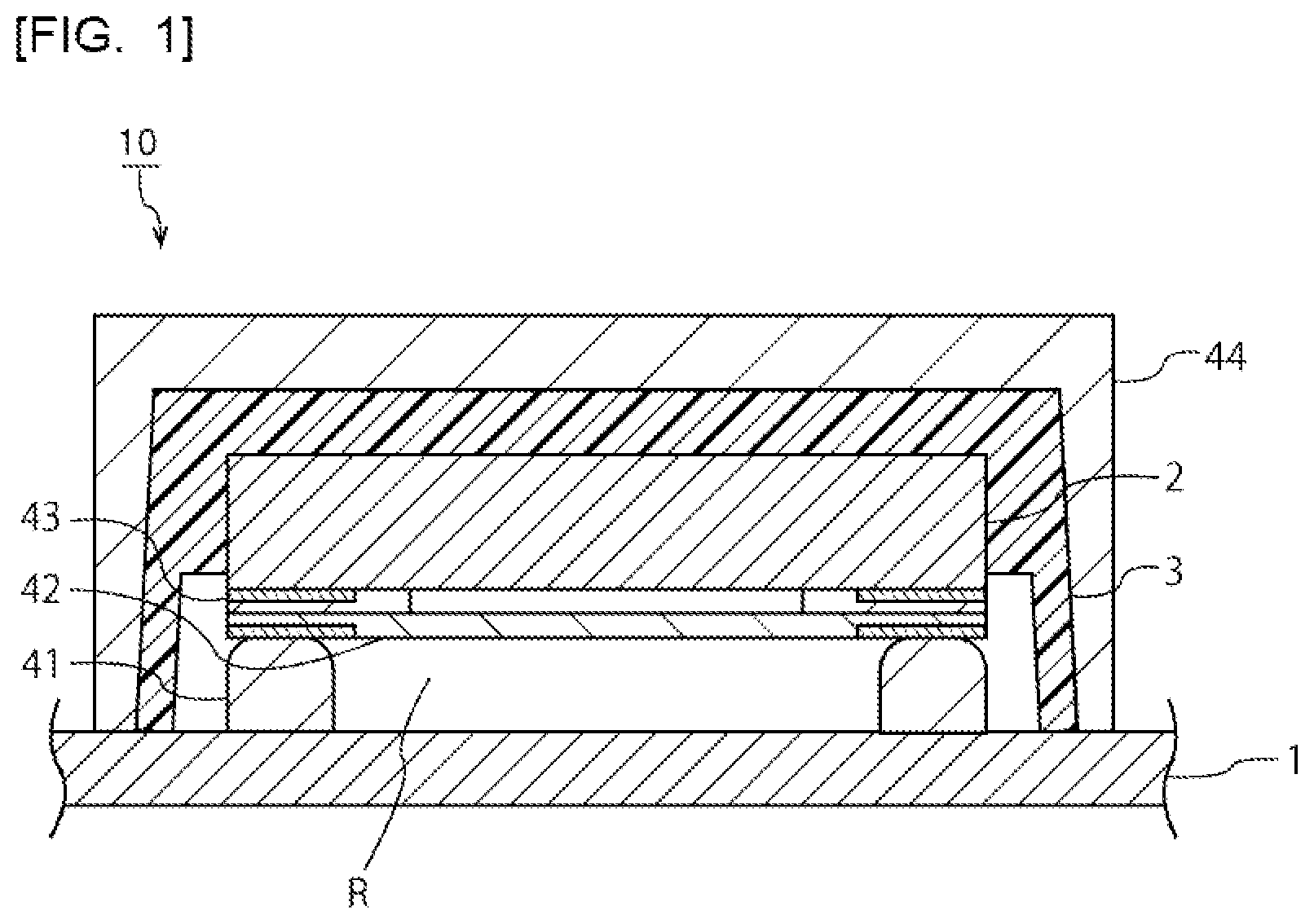 Patent US12610853 — Curable composition for inkjet and air cavity formation, electronic component, and method for manufacturing electronic component — Figure 1