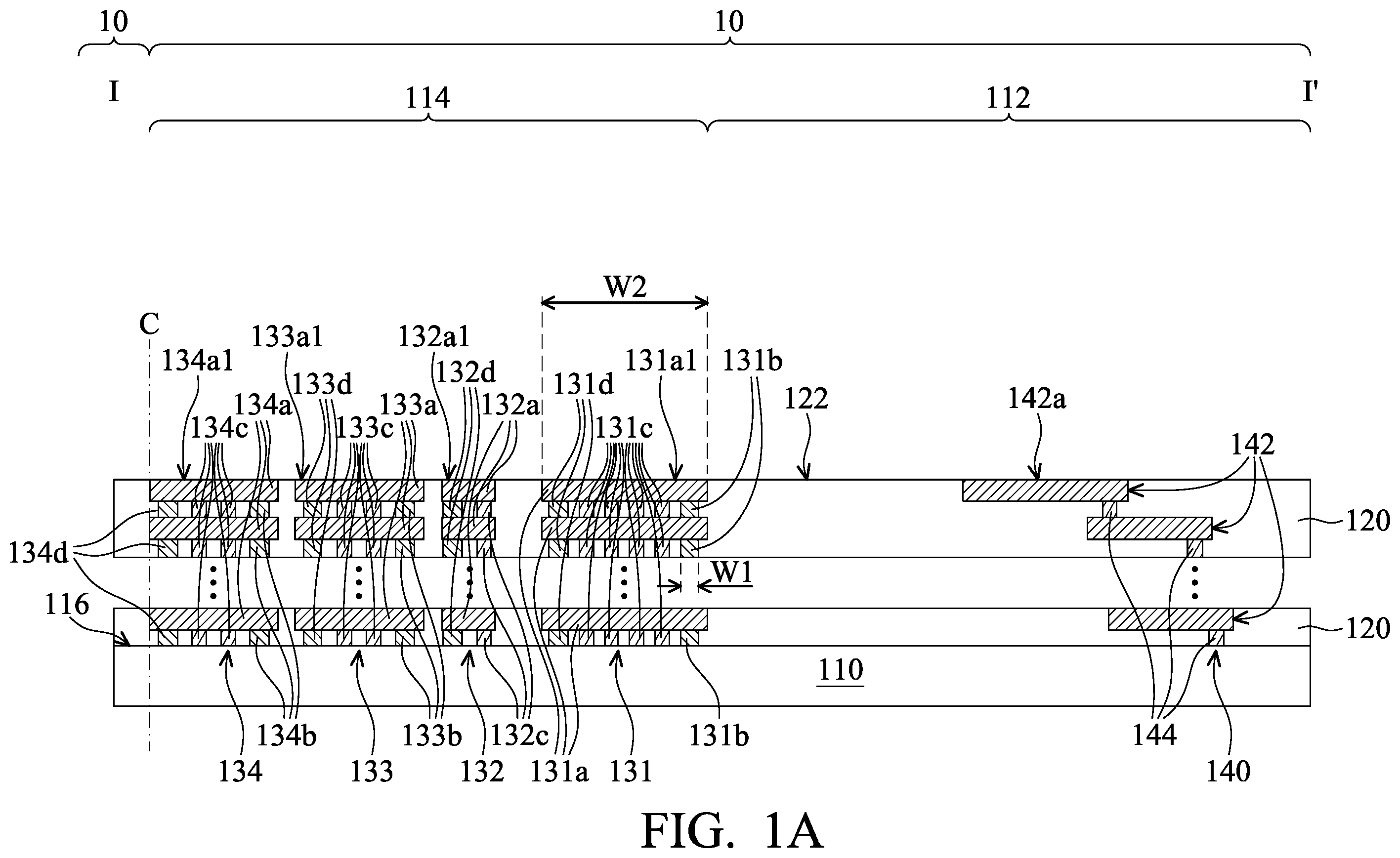 Patent US12610854 Figure 1 – Semiconductor device structure with bonding pad and method for forming the same