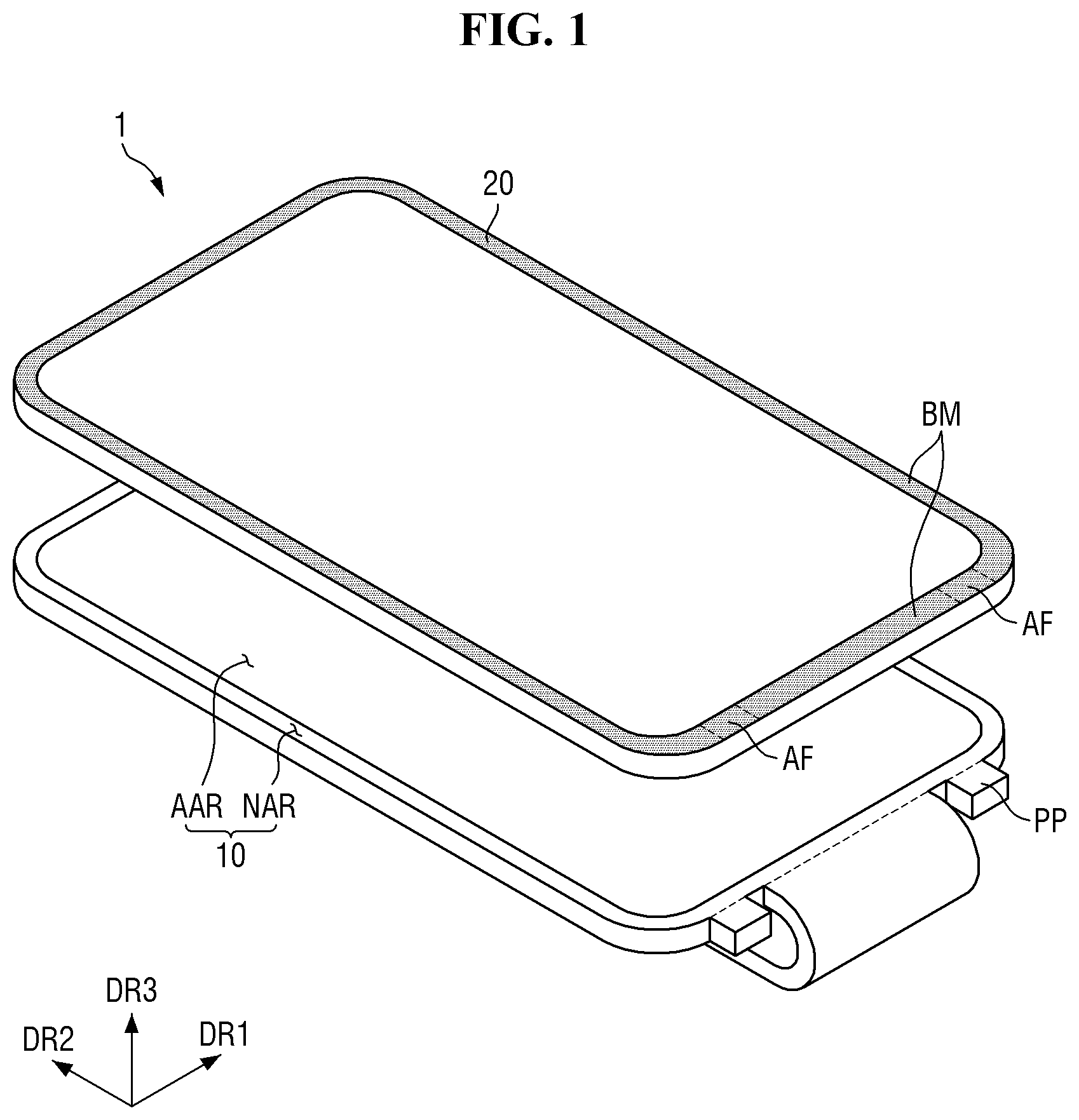 Patent US12610867 — Display device — Figure 1