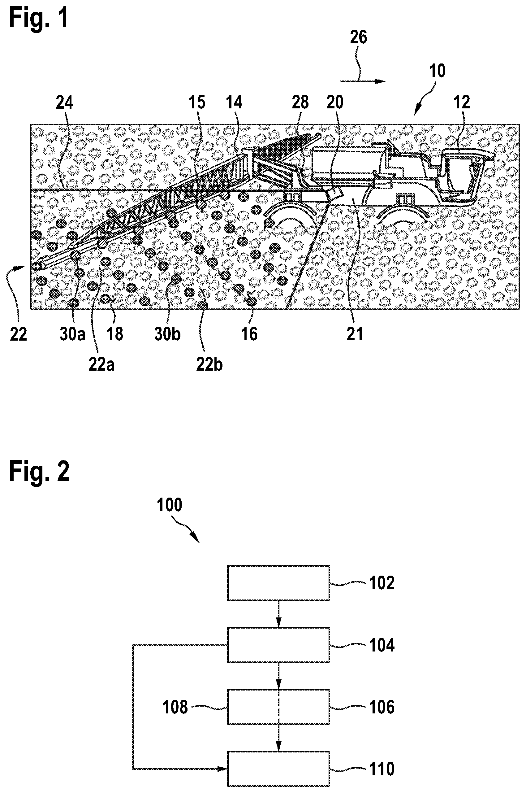 Patent US12610878 — Method for ascertaining status information regarding a status of an agricultural working tool of an agricultural working machine — Figure 1