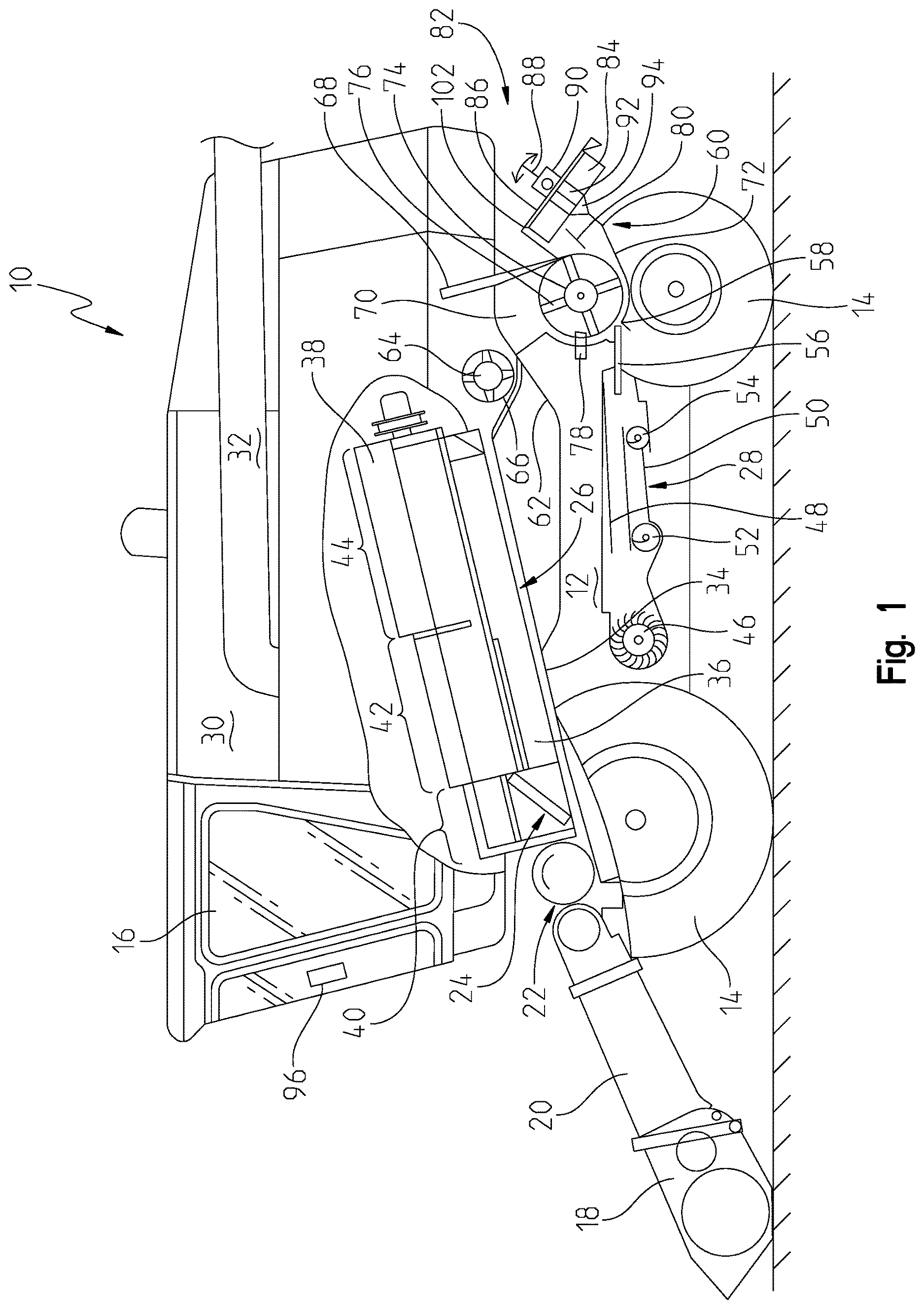 Patent US12610888 Figure 1 – Retractable crop divider of an agricultural header