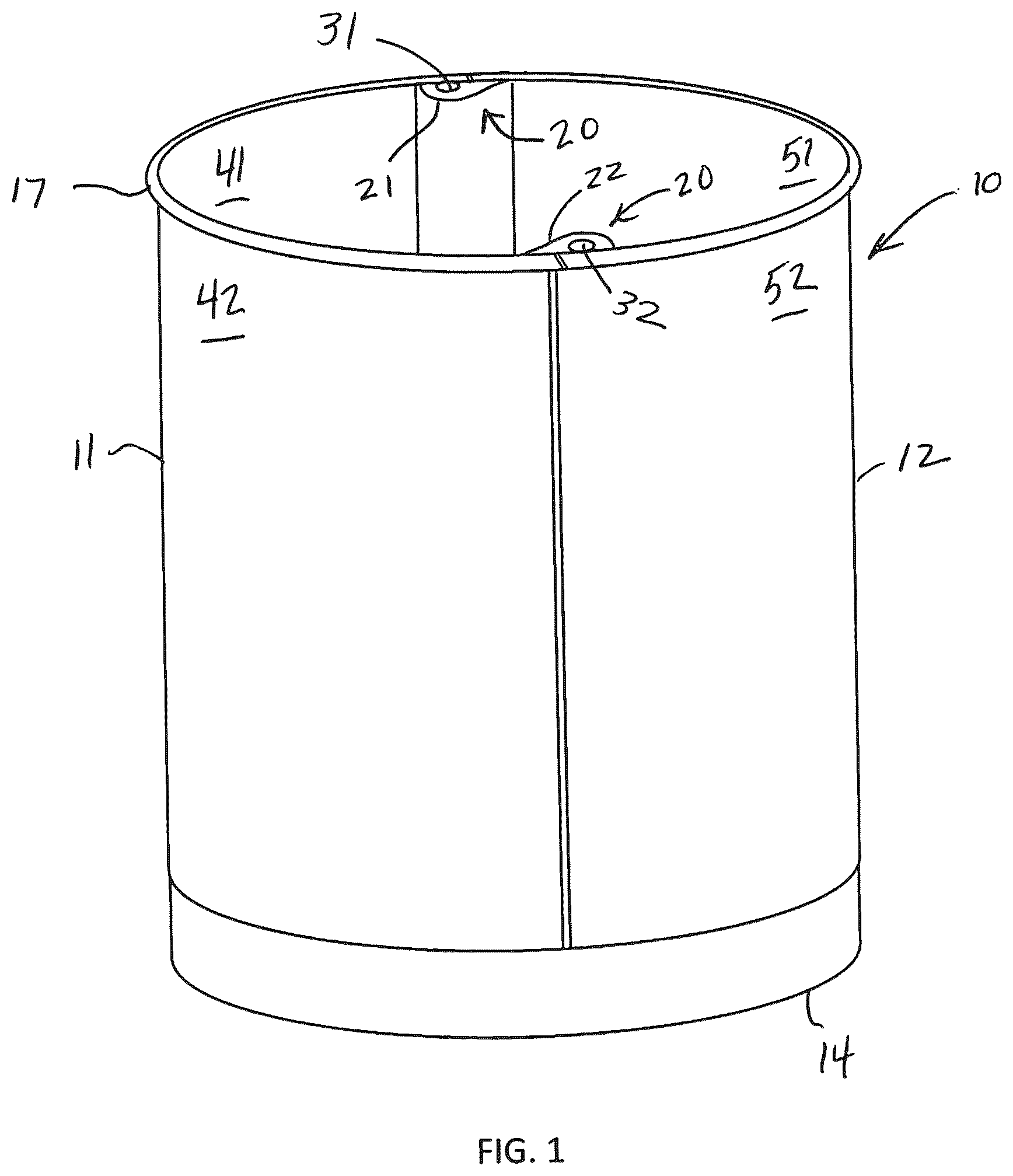 Patent US12610896 Figure 1 – Deconstructable plant pot