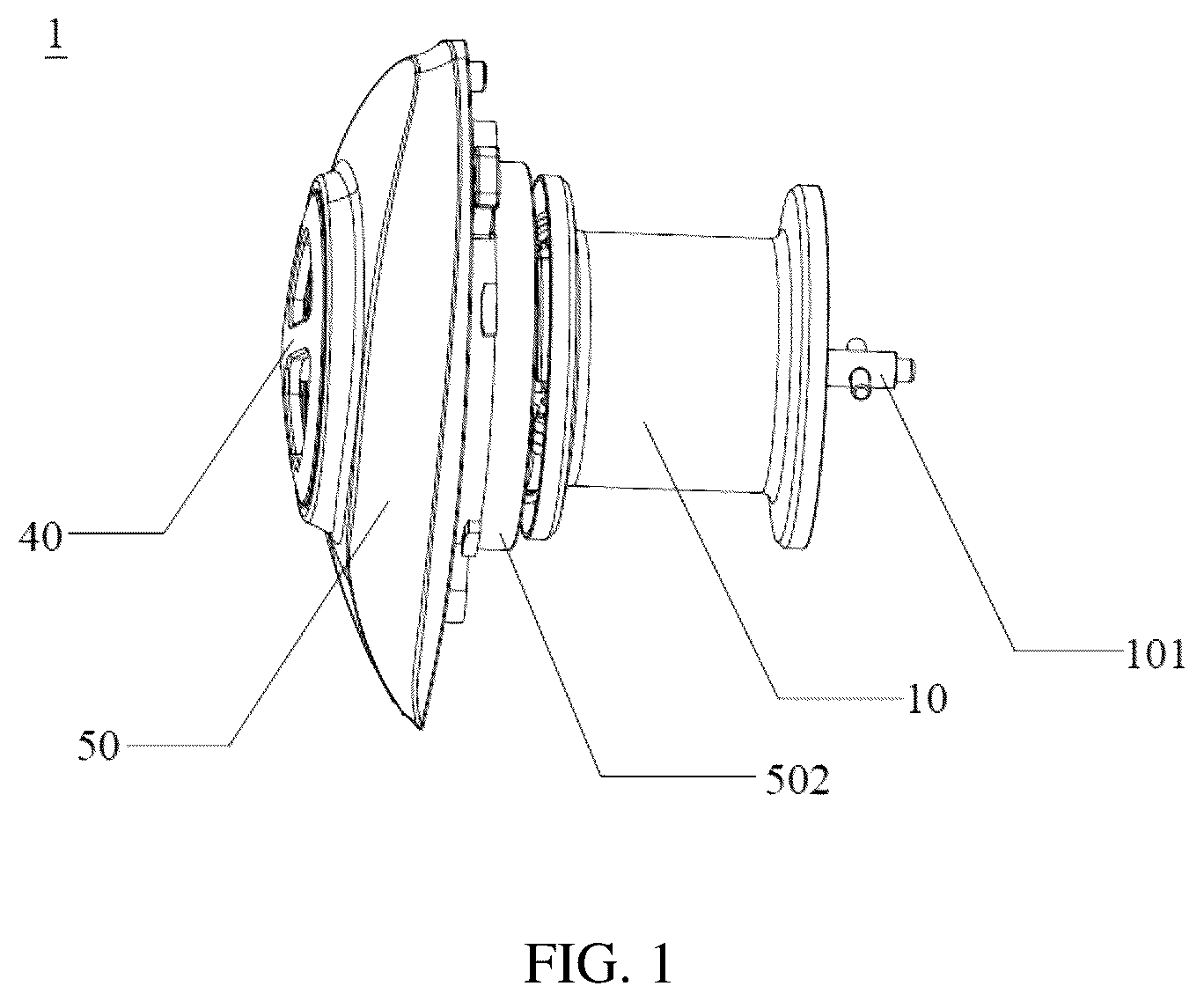 Patent US12610930 Figure 1 – Centrifugal brake mechanism, bait-casting reel and fishing tackle