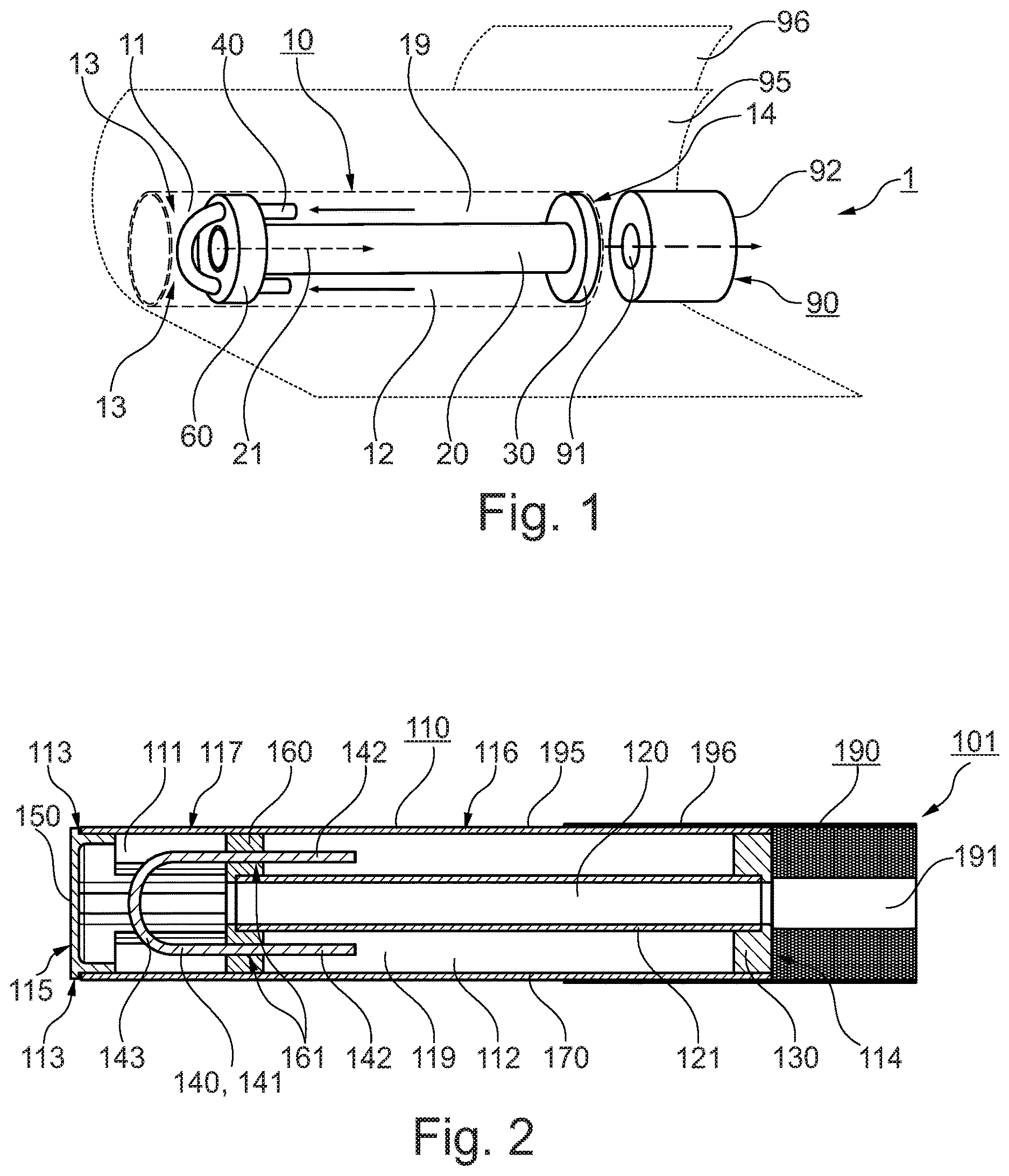 Patent US12610983 — Cartridge of a stick-shaped aerosol-generating article for use with an inductively heating aerosol-generating device — Figure 1