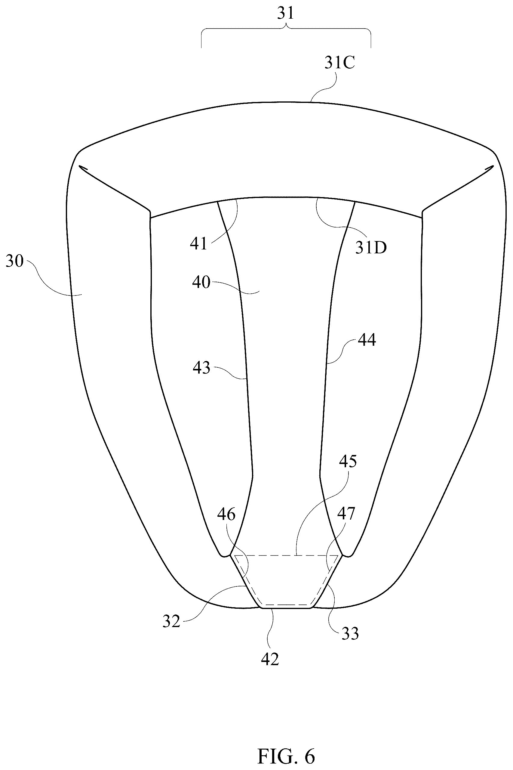 Patent US12610990 Figure 7 – Leg loop undergarment