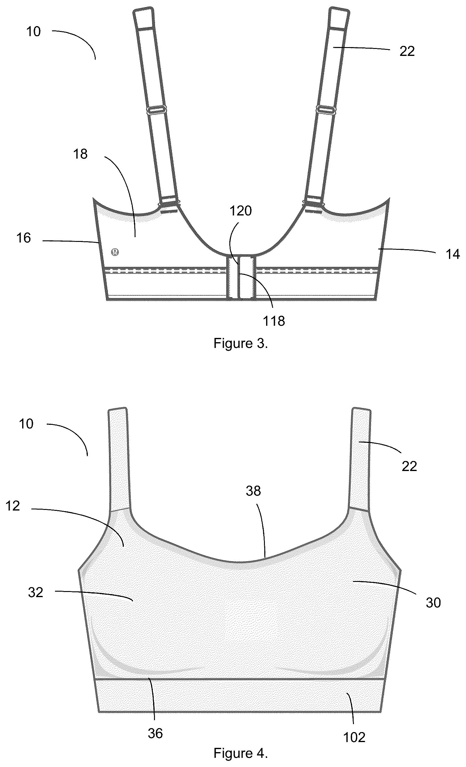 Patent US12610991 Figure 2 – Breast support garment