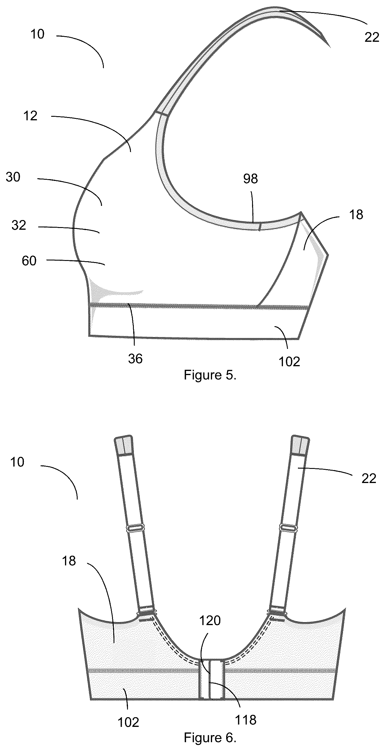 Patent US12610991 Figure 3 – Breast support garment
