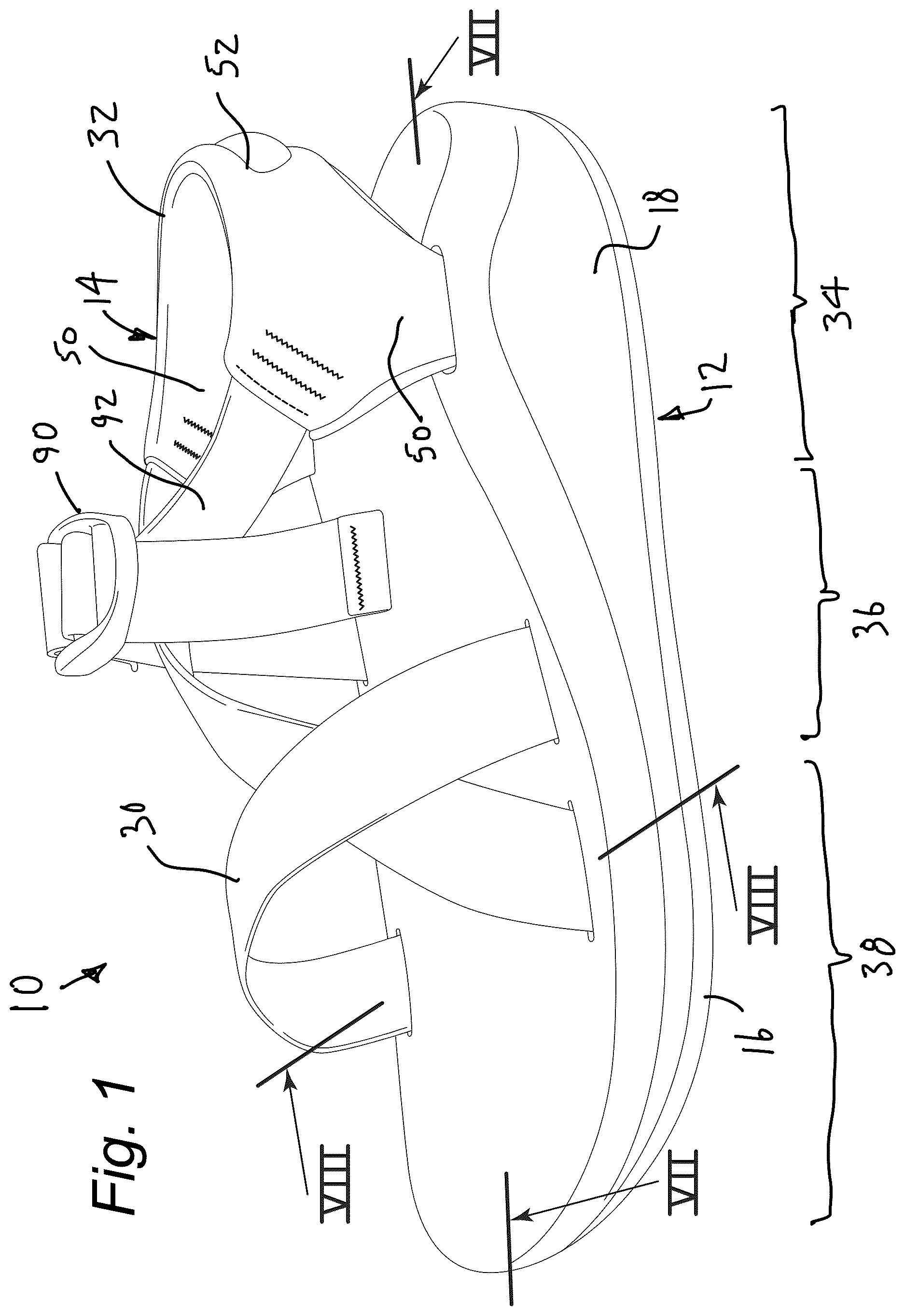 Patent US12611001 — Sandal construction — Figure 1