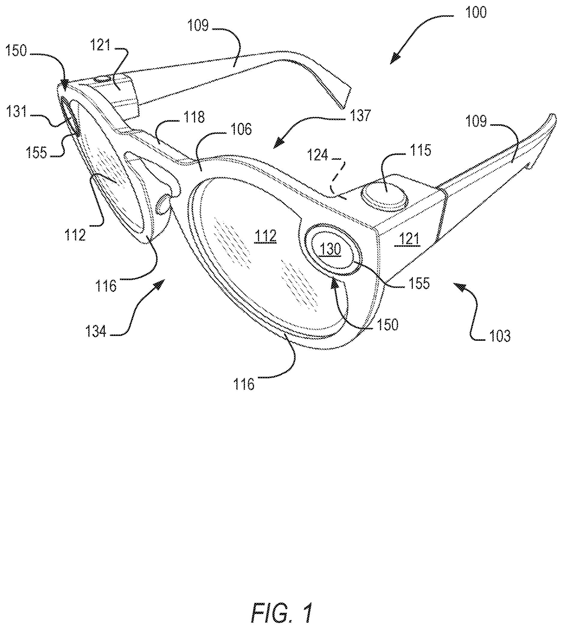 Patent US12611017 — Carry case for rechargeable eyewear devices — Figure 1