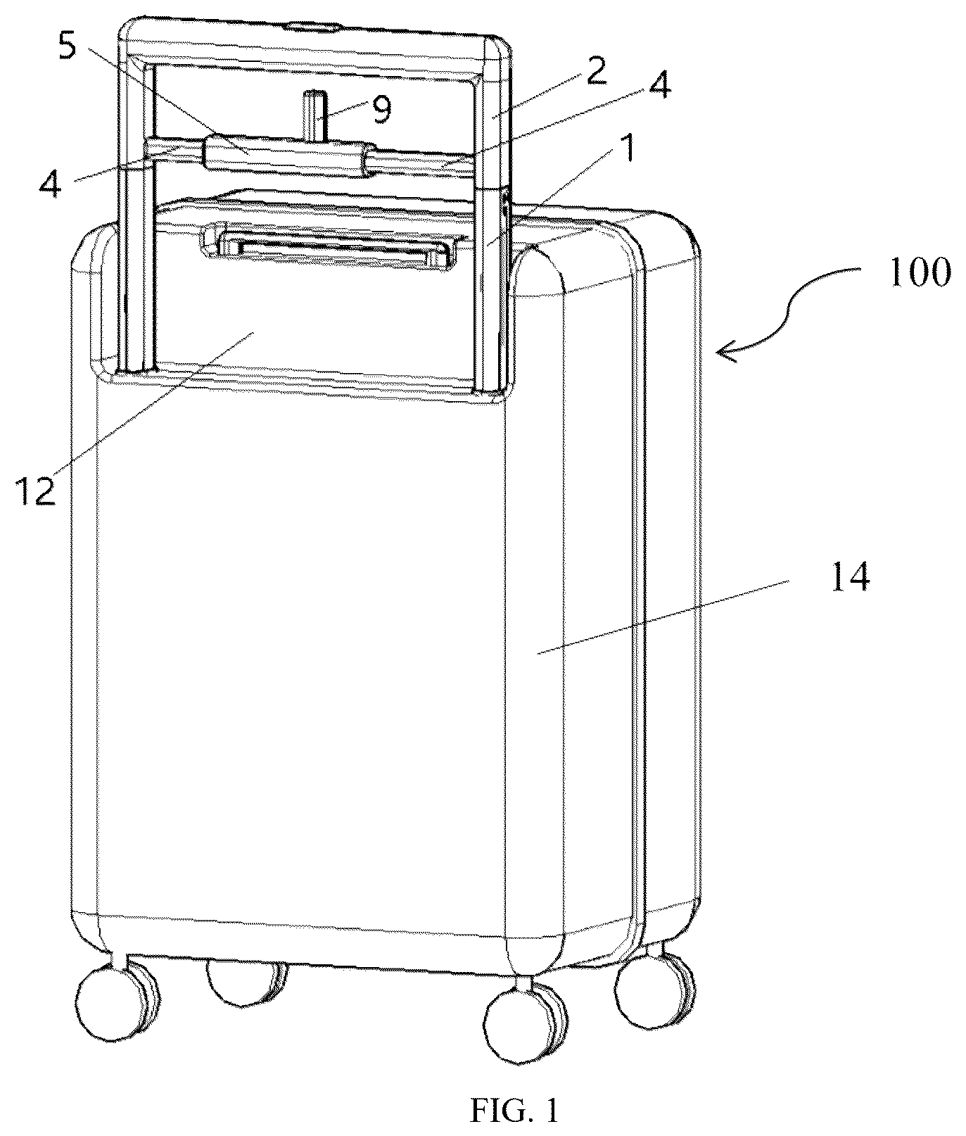 Patent US12611018 — Suitcase telescopic handle and suitcase — Figure 1