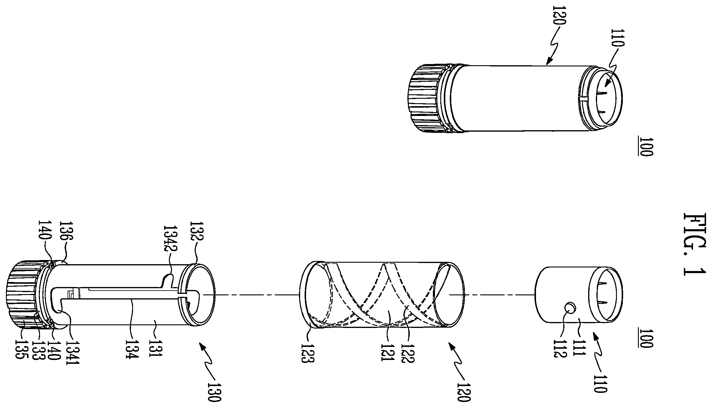 Patent US12611024 — Cosmetic container — Figure 1