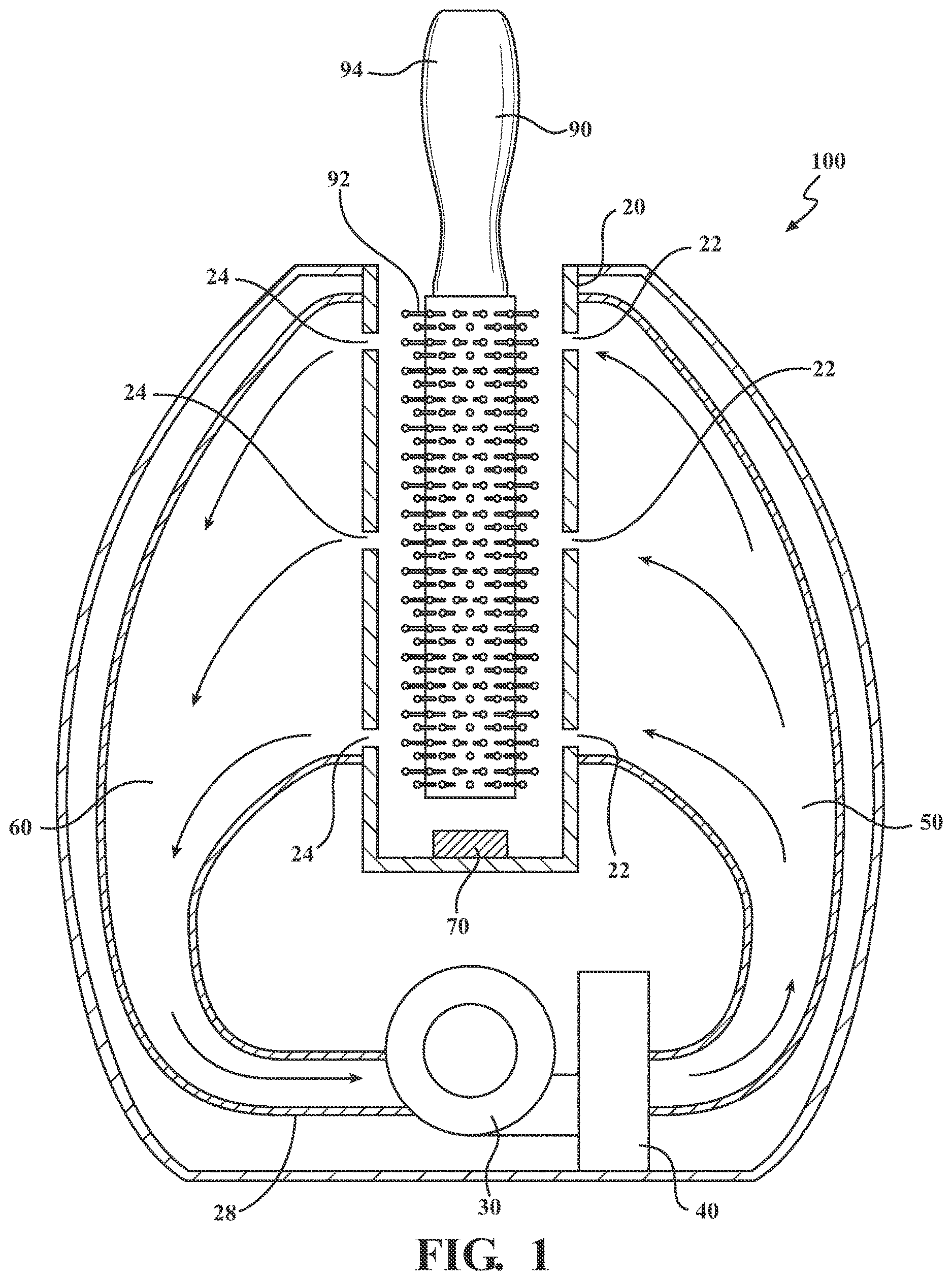 Patent US12611028 Figure 1 – Hairbrush heating device