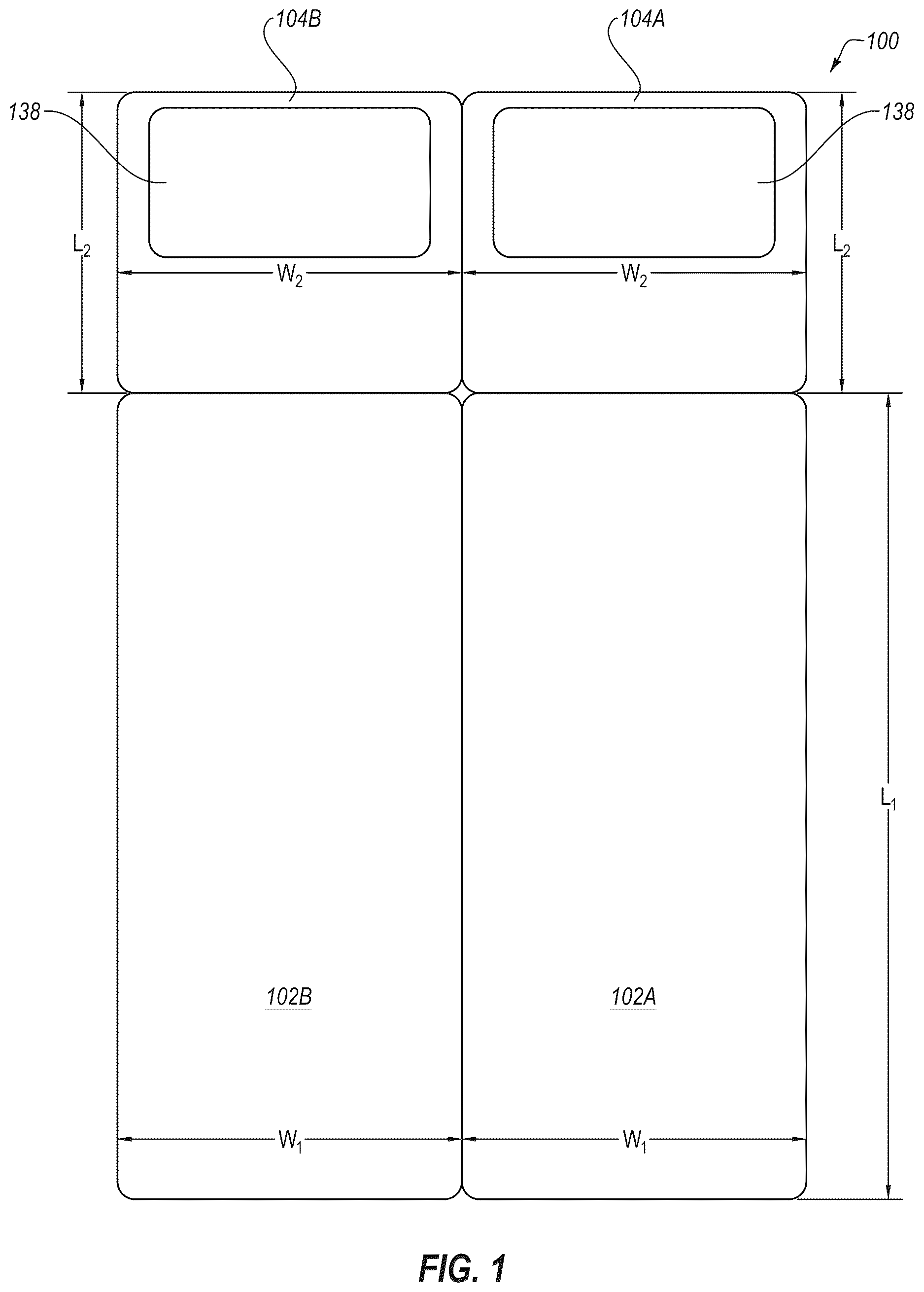 Patent US12611042 — Adjustable sleep system with independent sections — Figure 1
