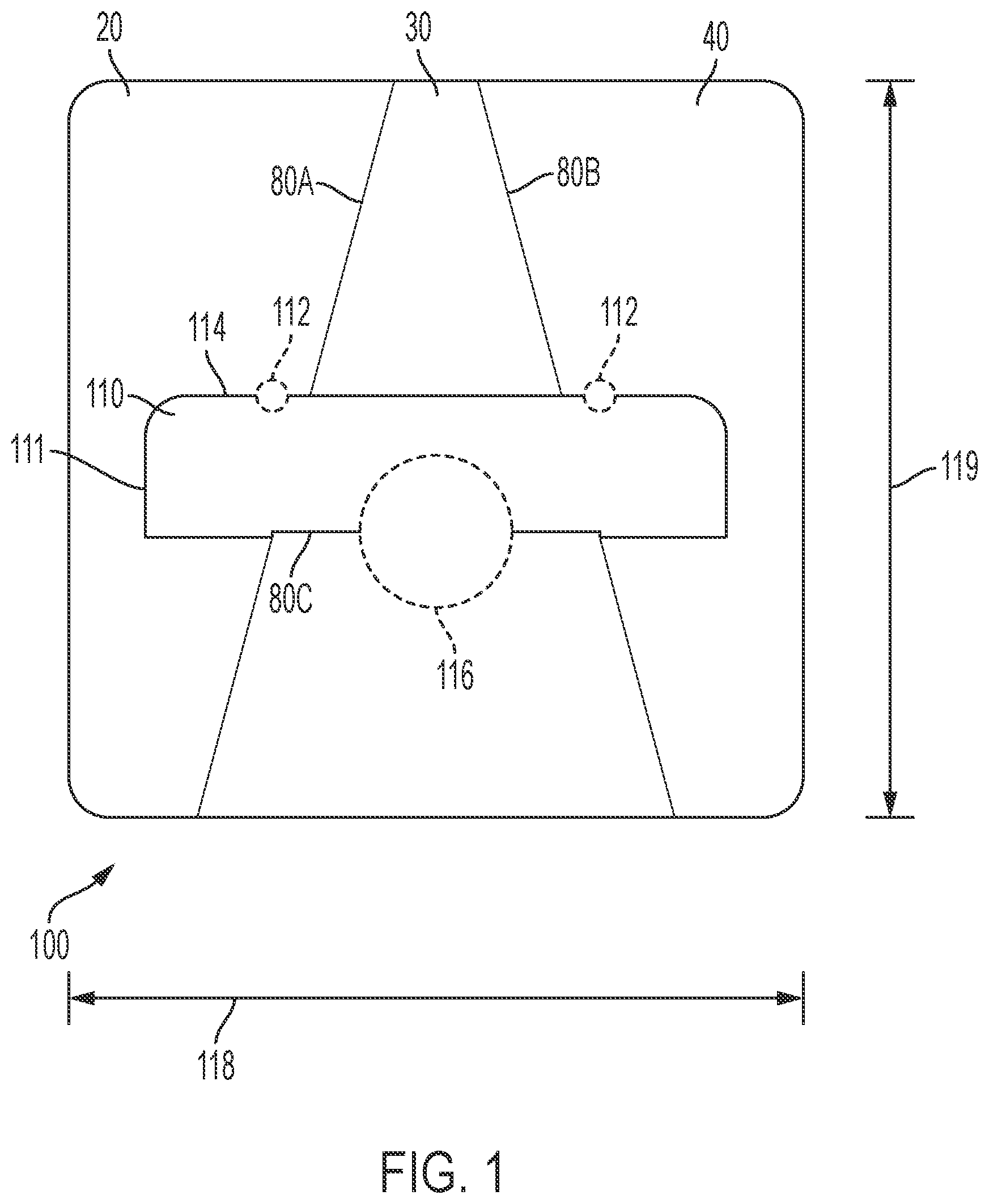 Patent US12611062 — Foldable portable device holder — Figure 1