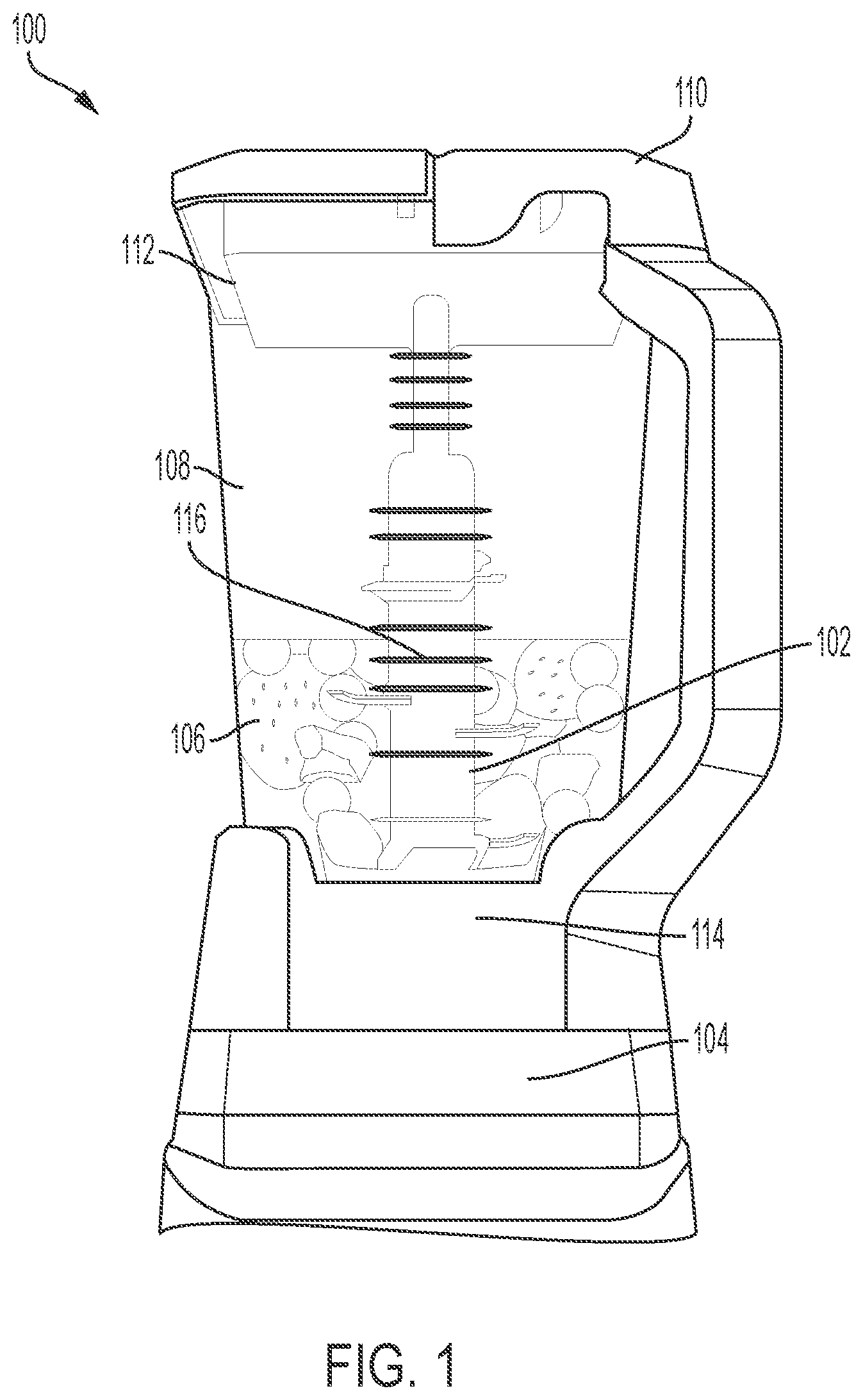 Patent US12611066 — Blender food item texture control — Figure 1