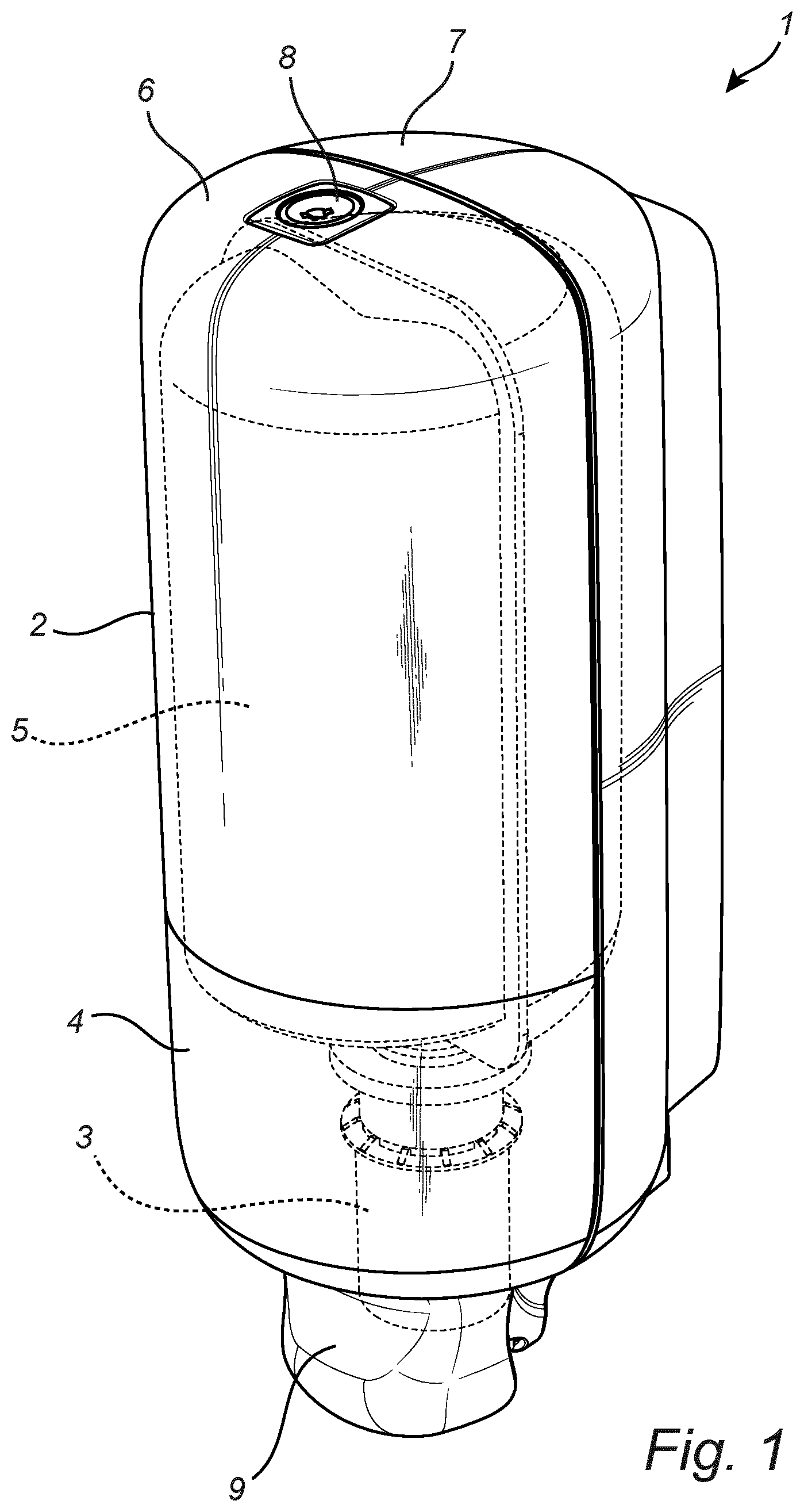 Patent US12611070 — Dispenser system and a method for operating a dispenser system — Figure 1