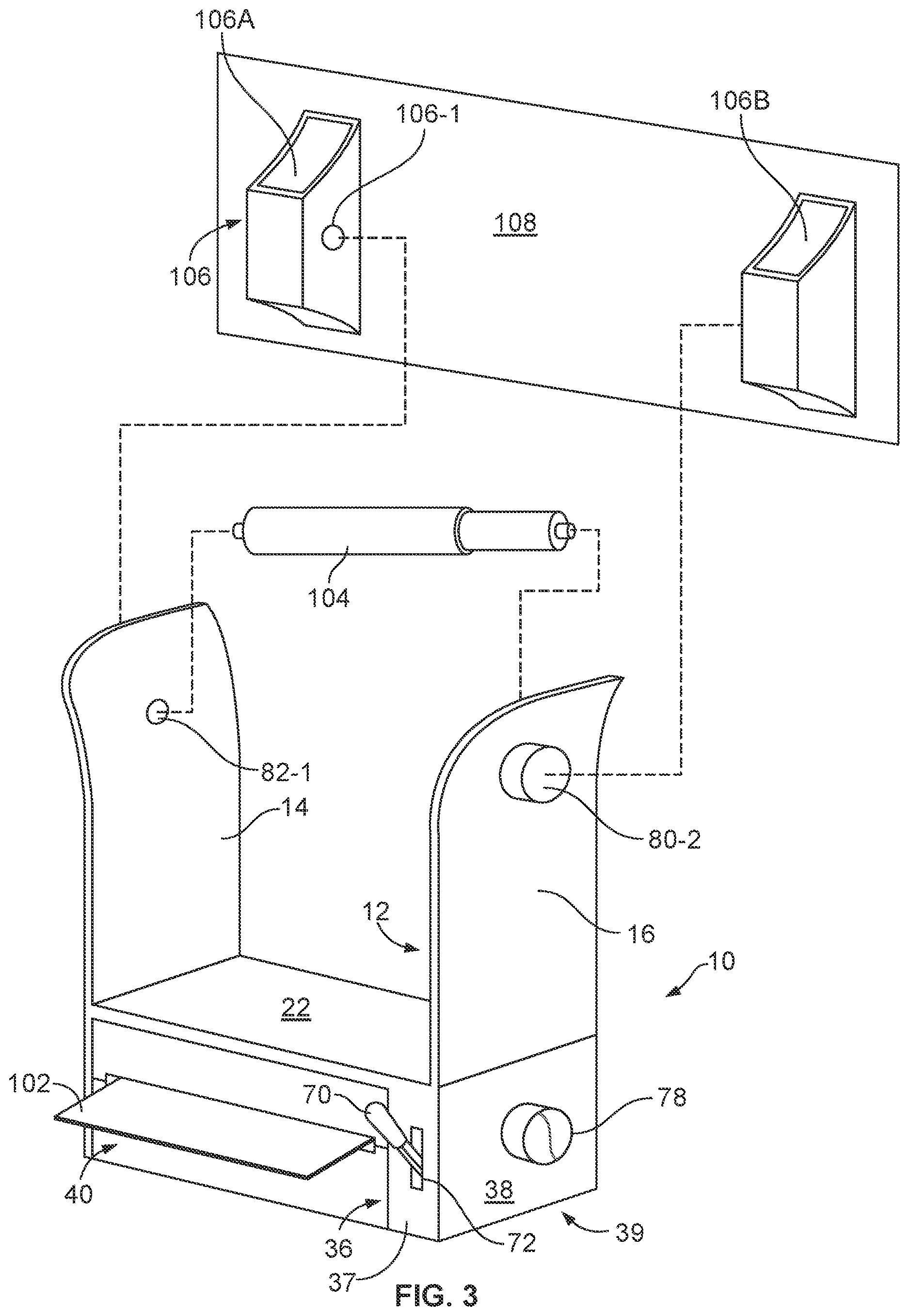 Patent US12611073 Figure 3 – Dispensing assembly for paper products