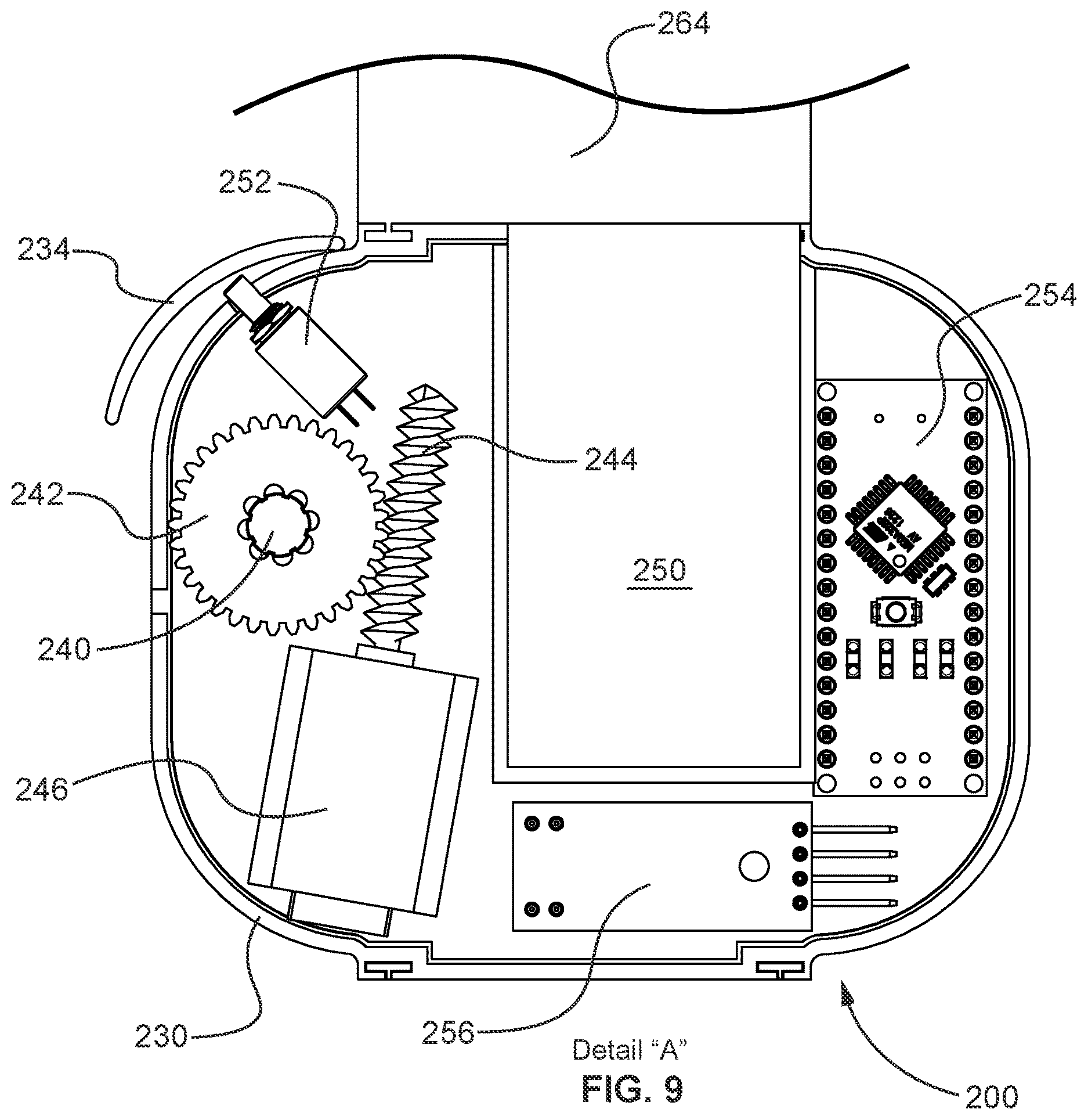 Patent US12611073 Figure 8 – Dispensing assembly for paper products