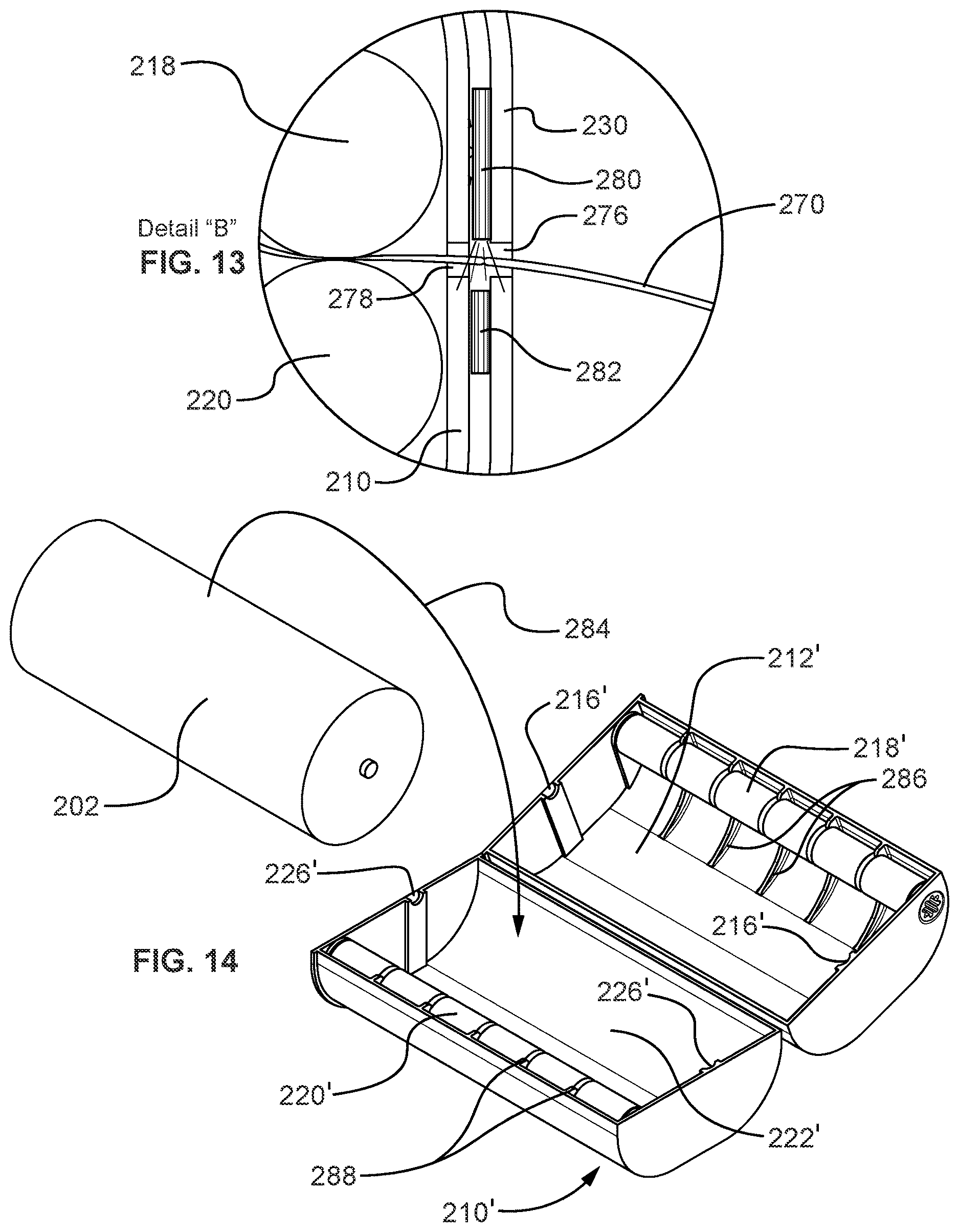 Patent US12611073 Figure 12 – Dispensing assembly for paper products
