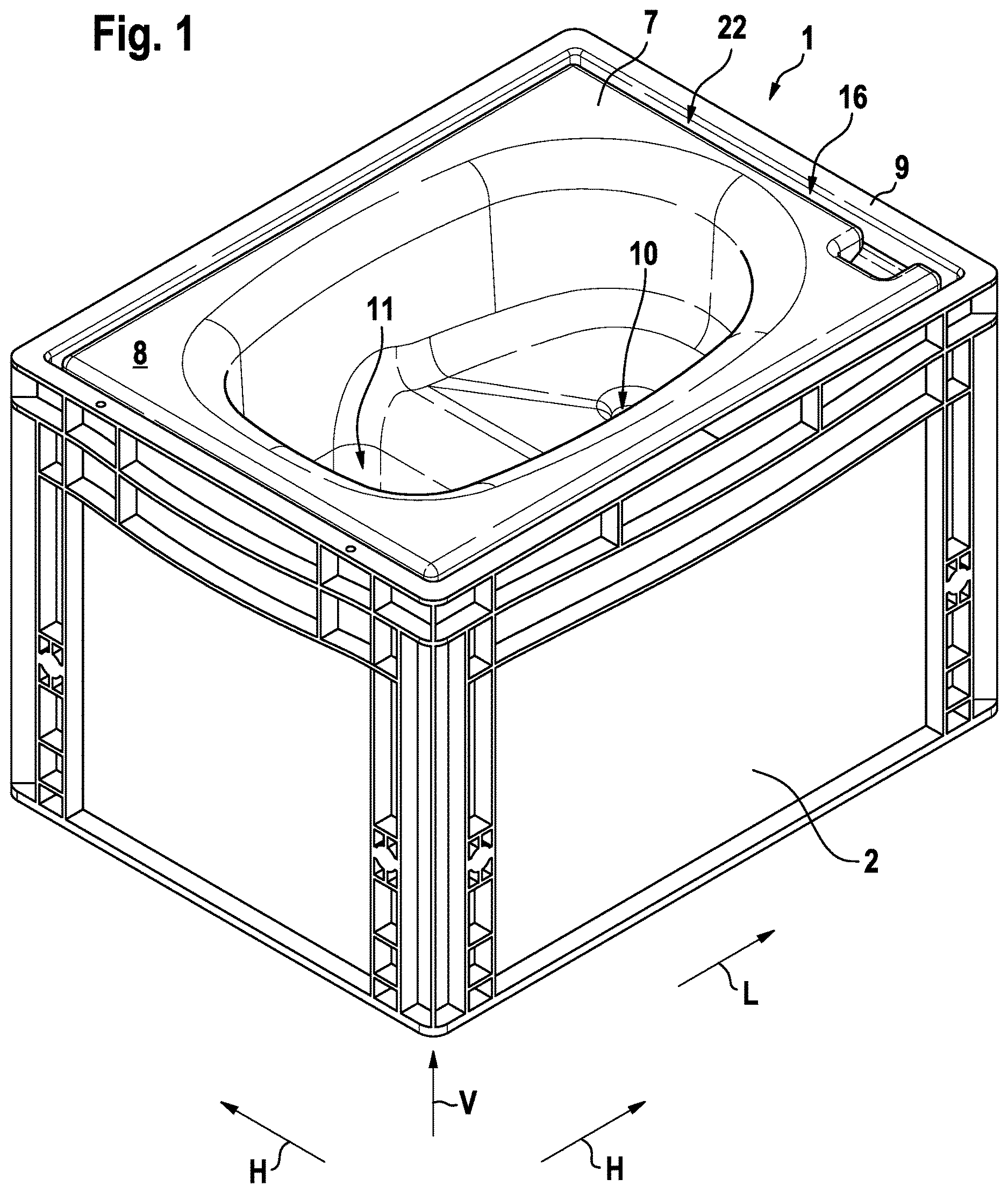 Patent US12611074 — Separating toilet — Figure 1