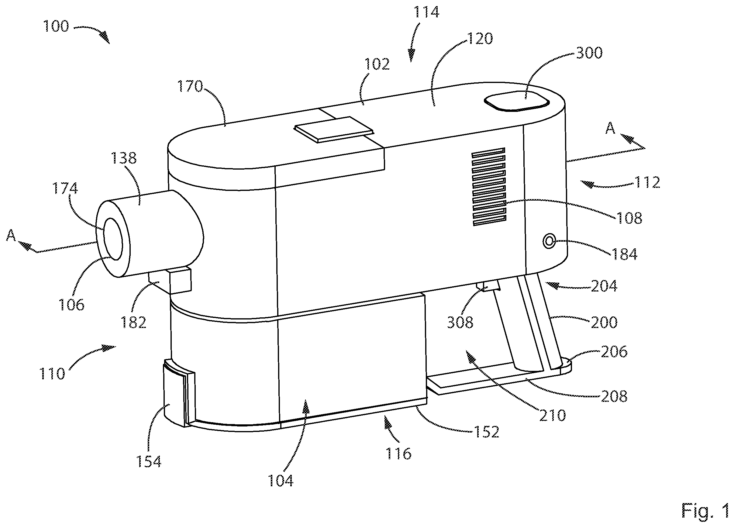 Patent US12611076 — Hand vacuum cleaner — Figure 1