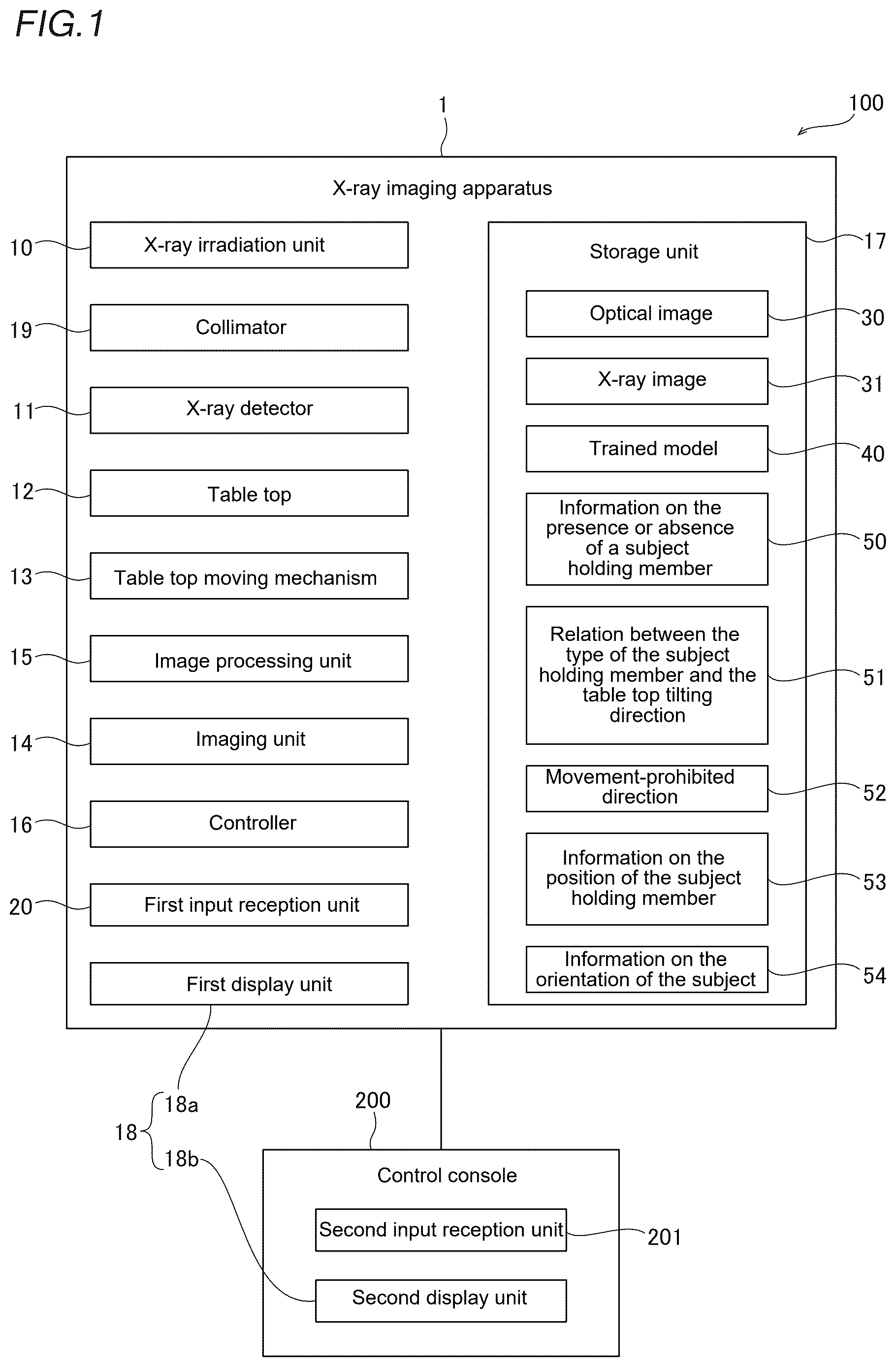 Patent US12611149 Figure 1 – X-ray imaging apparatus and X-ray imaging system