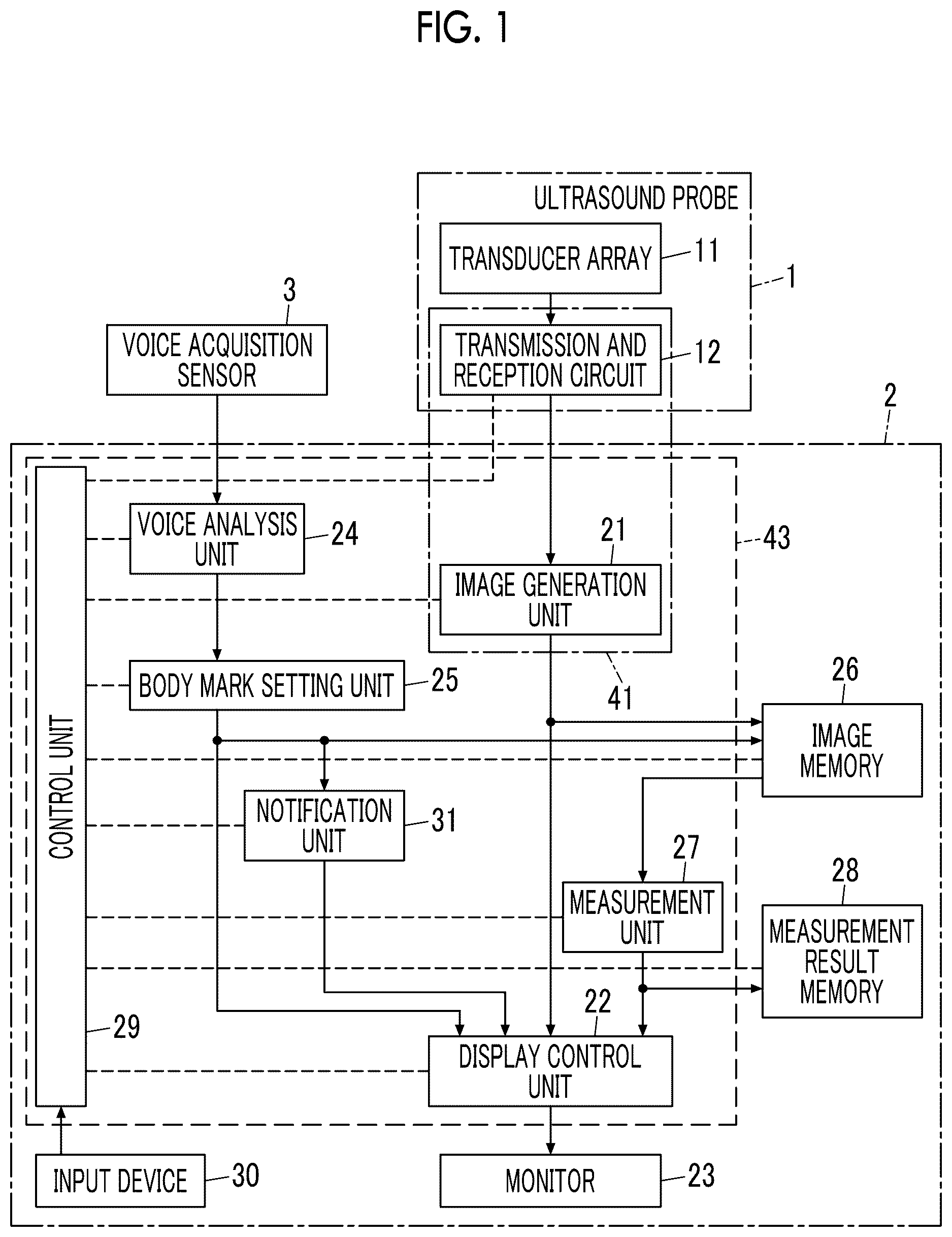 Patent US12611163 — Ultrasound diagnostic apparatus and control method of ultrasound diagnostic apparatus — Figure 1