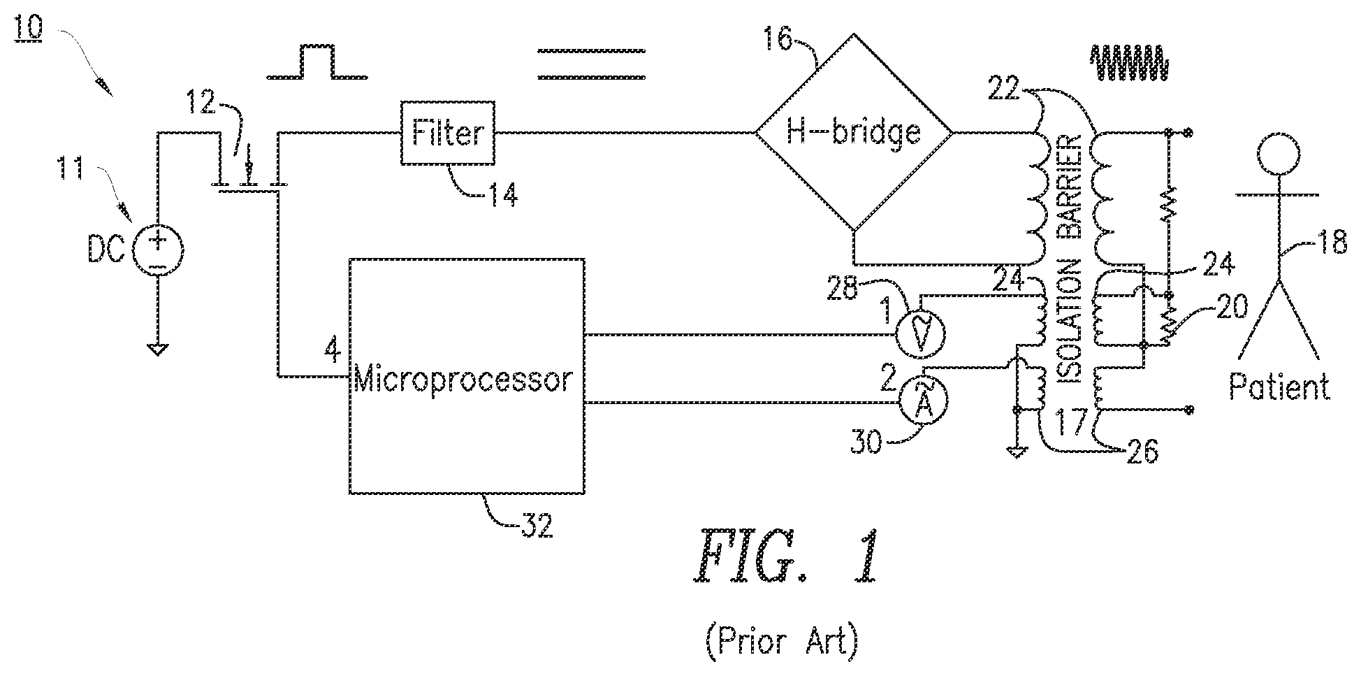 Patent US12611243 — Power monitoring circuitry and method for reducing leakage current in RF generators — Figure 1