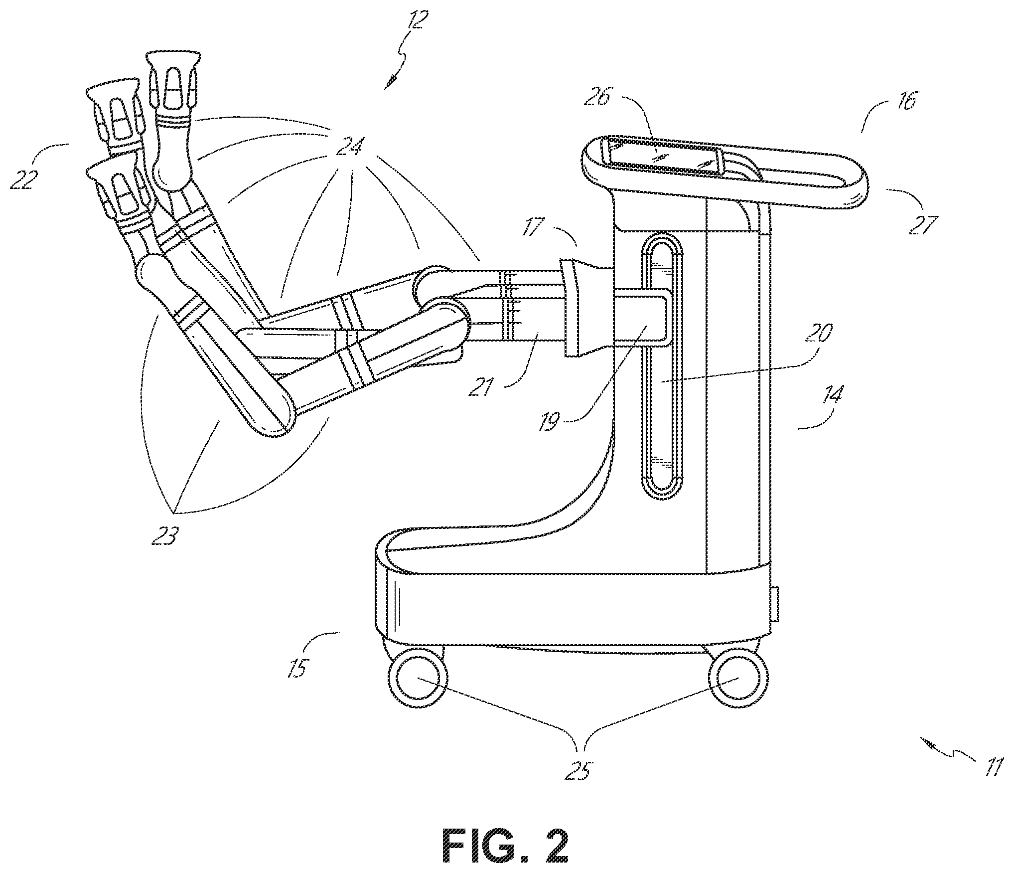 Patent US12611268 Figure 2 – Brake release for surgical robot