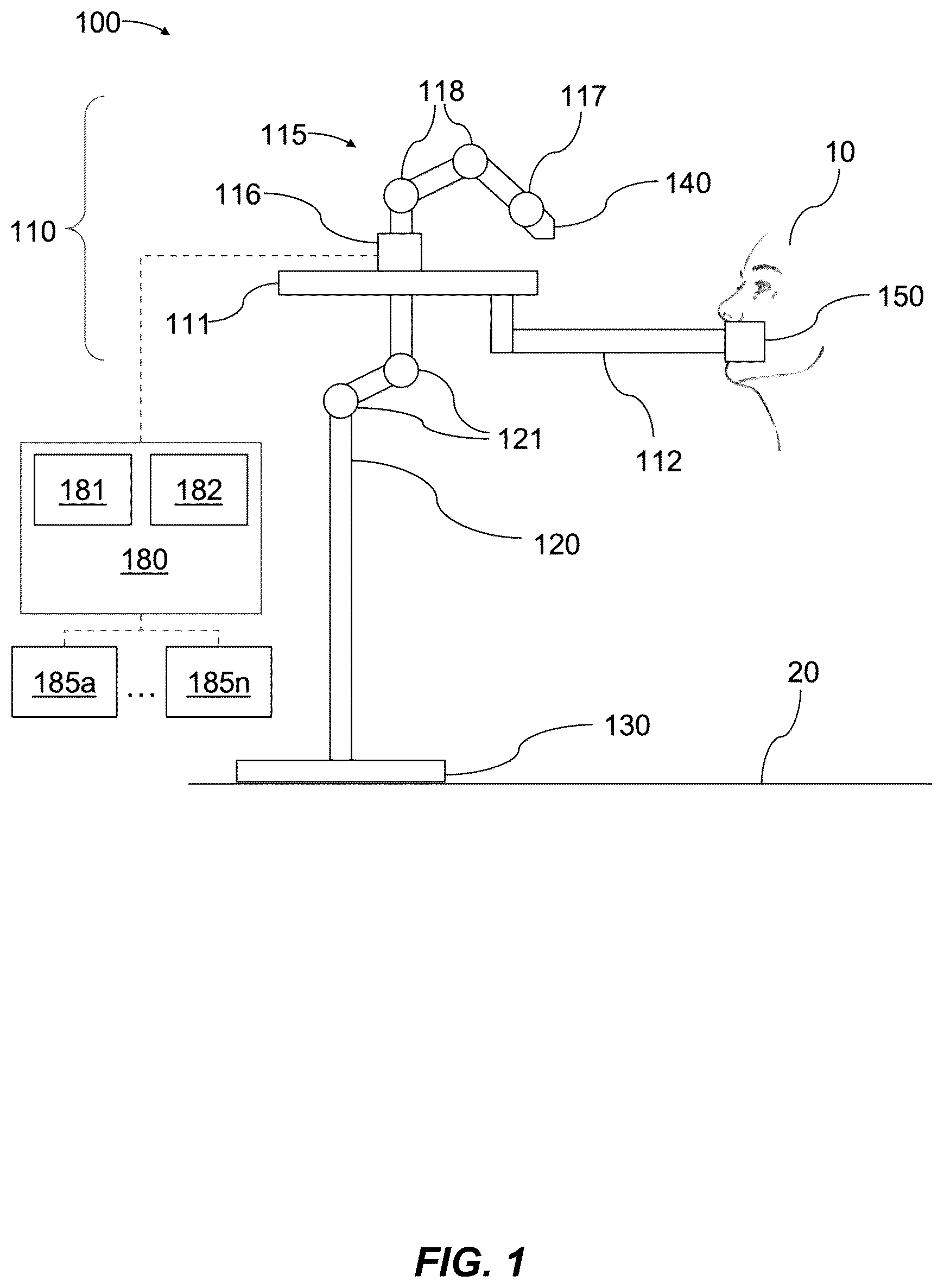 Patent US12611269 — Robotic dental system and method of preparing for a robotic dental procedure — Figure 1