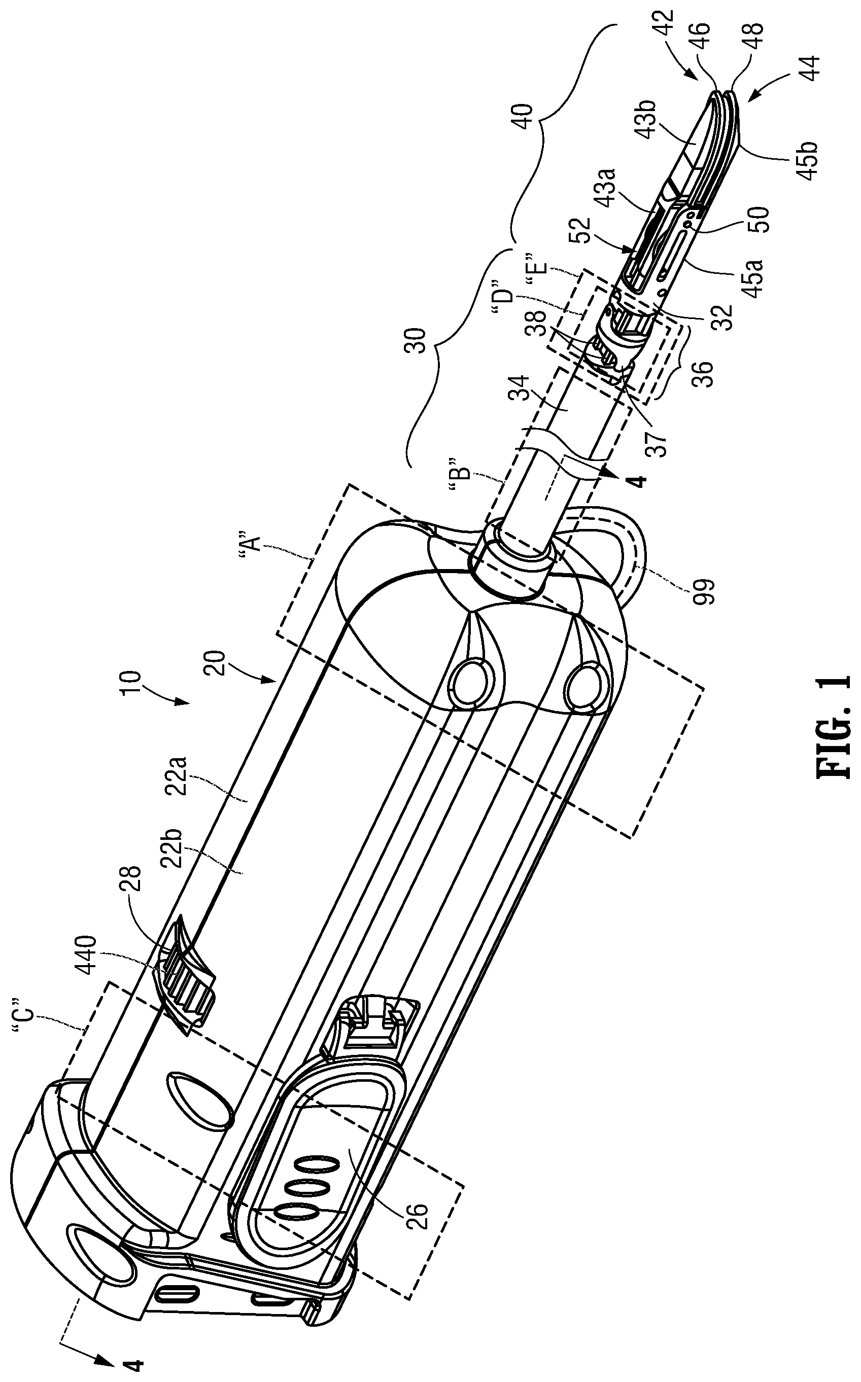 Patent US12611275 Figure 1 – Manual end effector activation for robotic surgical systems