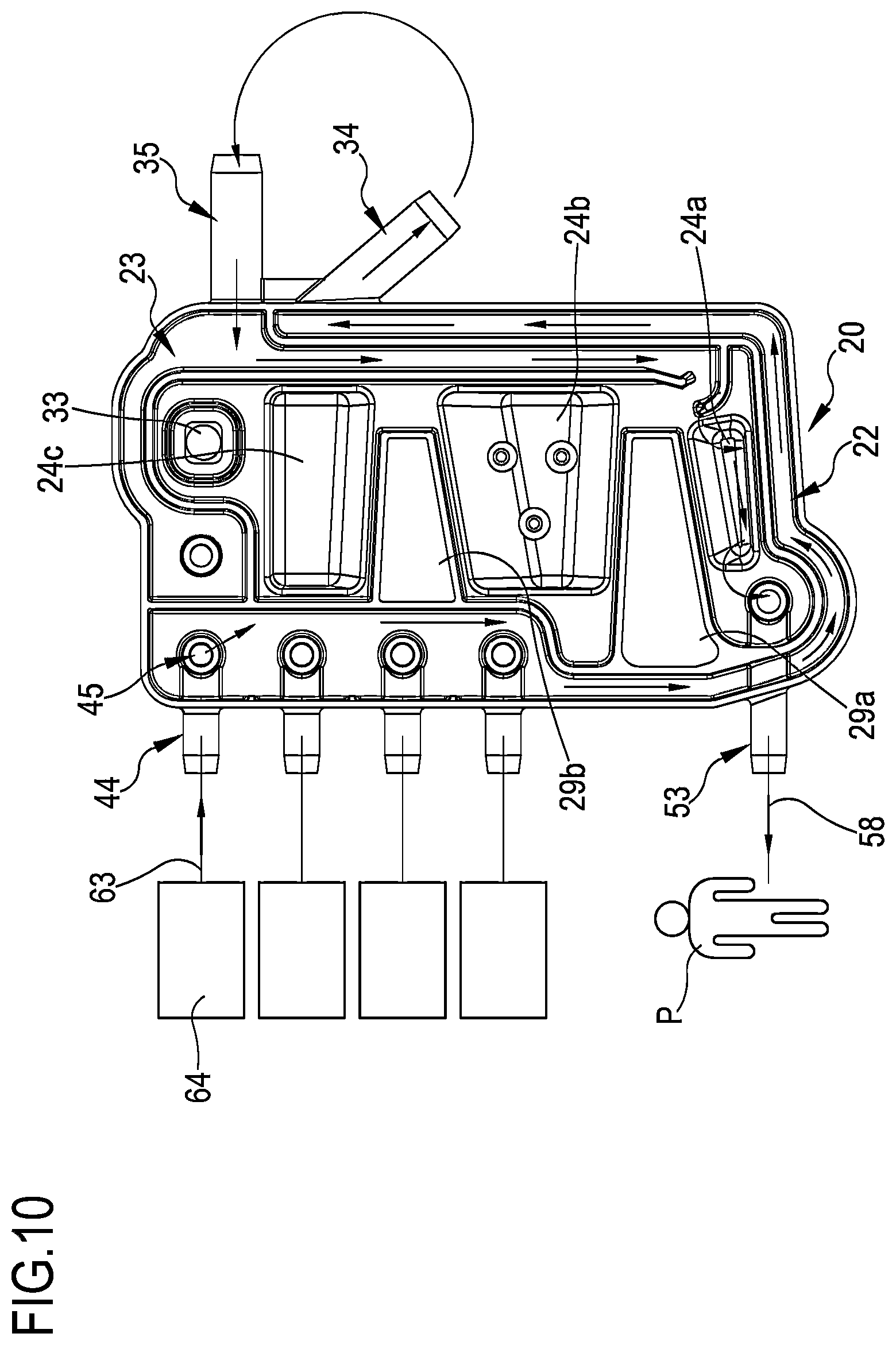 Patent US12611495 Figure 9 – Manifold assembly for a peritoneal dialysis apparatus and peritoneal dialysis apparatus comprising said manifold assembly