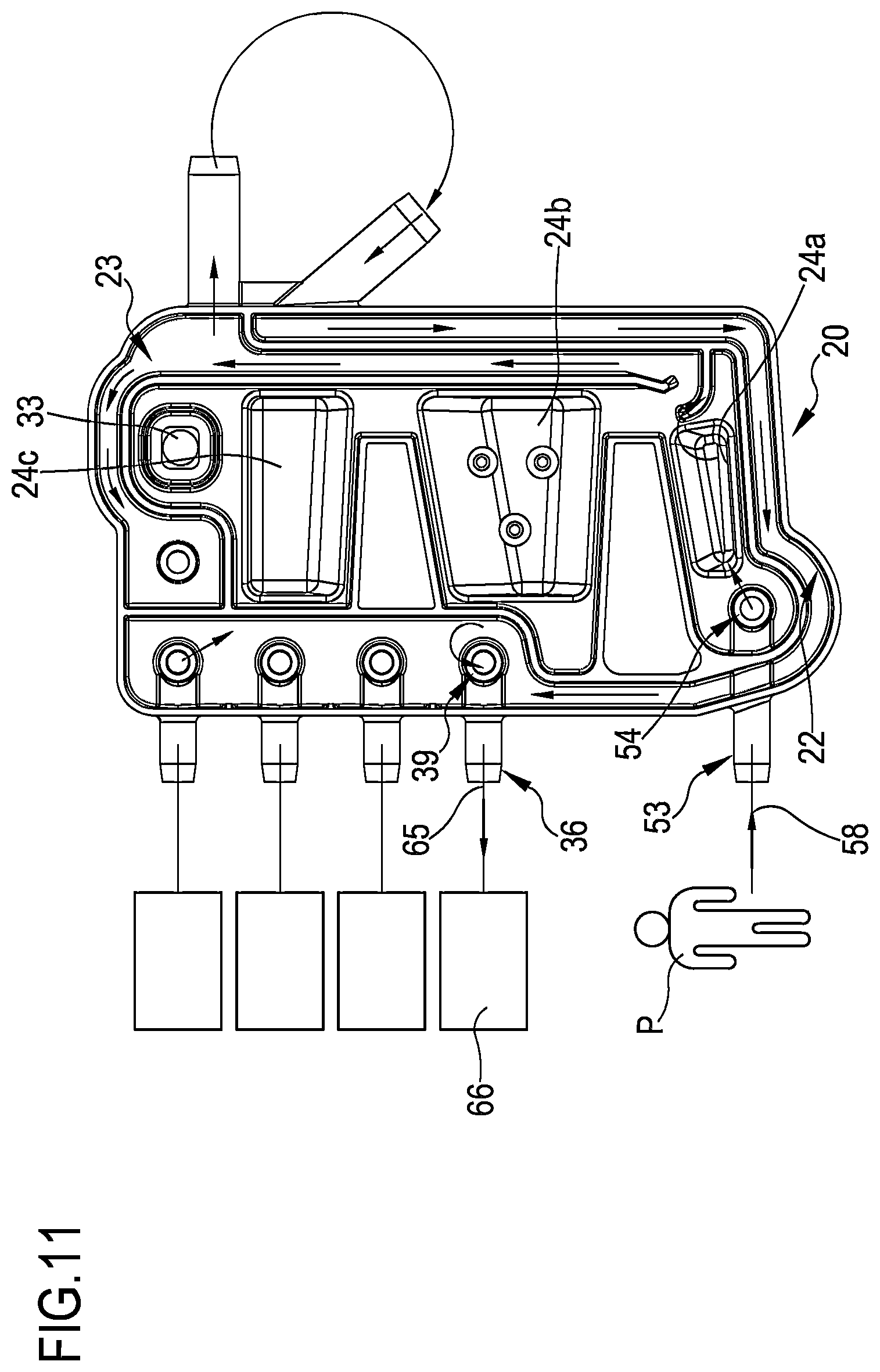 Patent US12611495 Figure 10 – Manifold assembly for a peritoneal dialysis apparatus and peritoneal dialysis apparatus comprising said manifold assembly