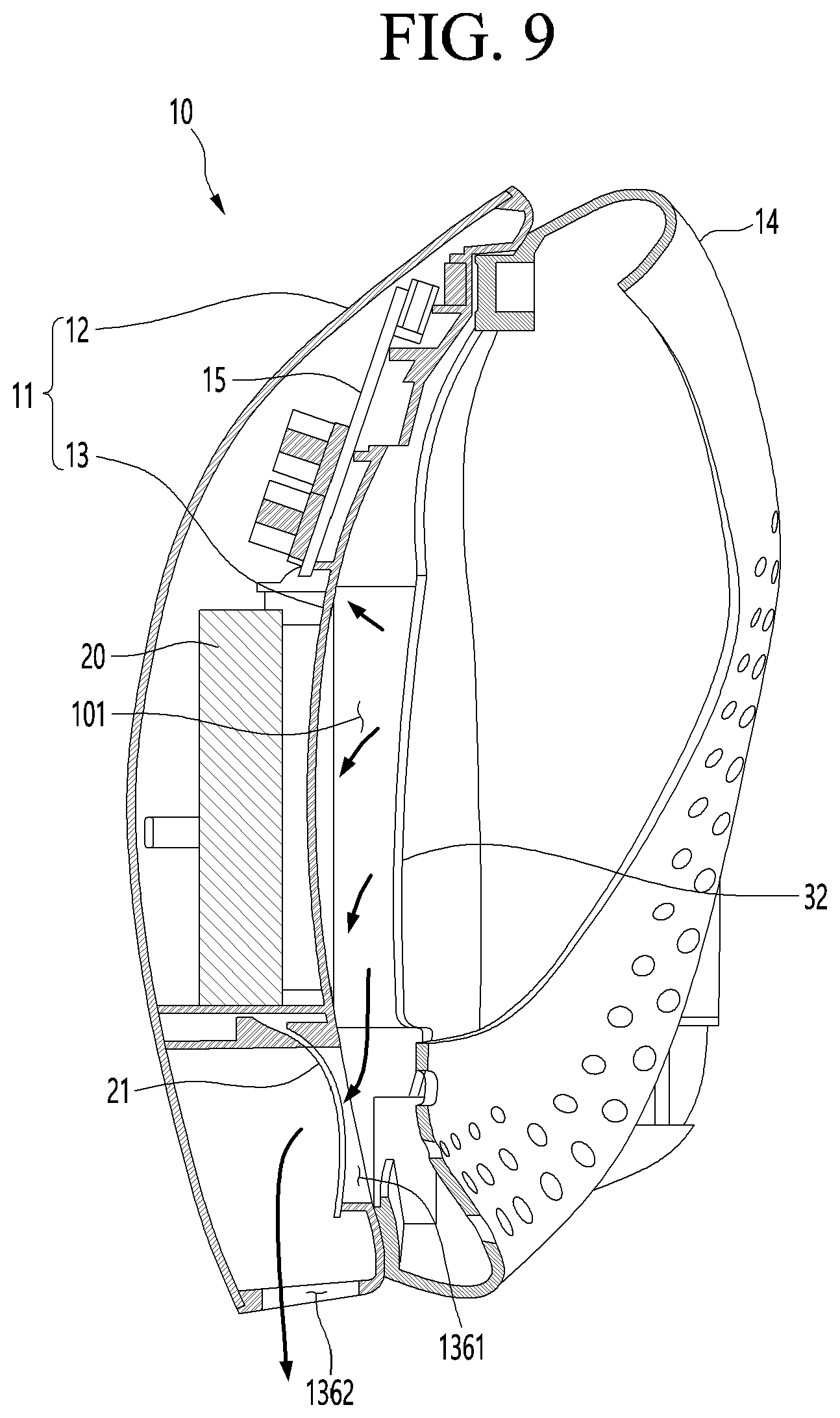 Patent US12611557 Figure 9 – Mask apparatus