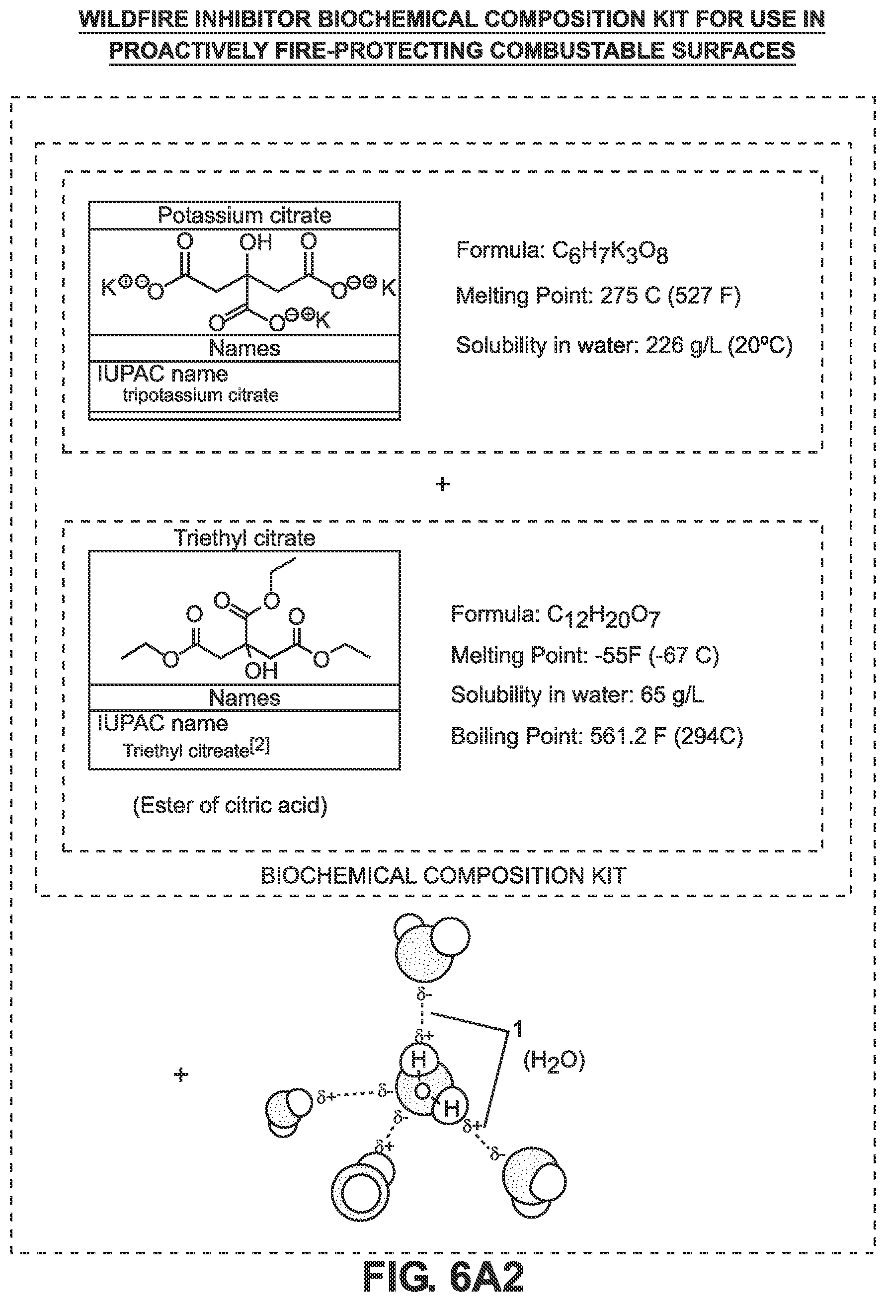 Patent US12611560 Figure 14 – Environmentally-clean fire inhibiting biochemical compositions for forming thin potassium salt crystalline coatings on combustible surfaces to be protected against fire