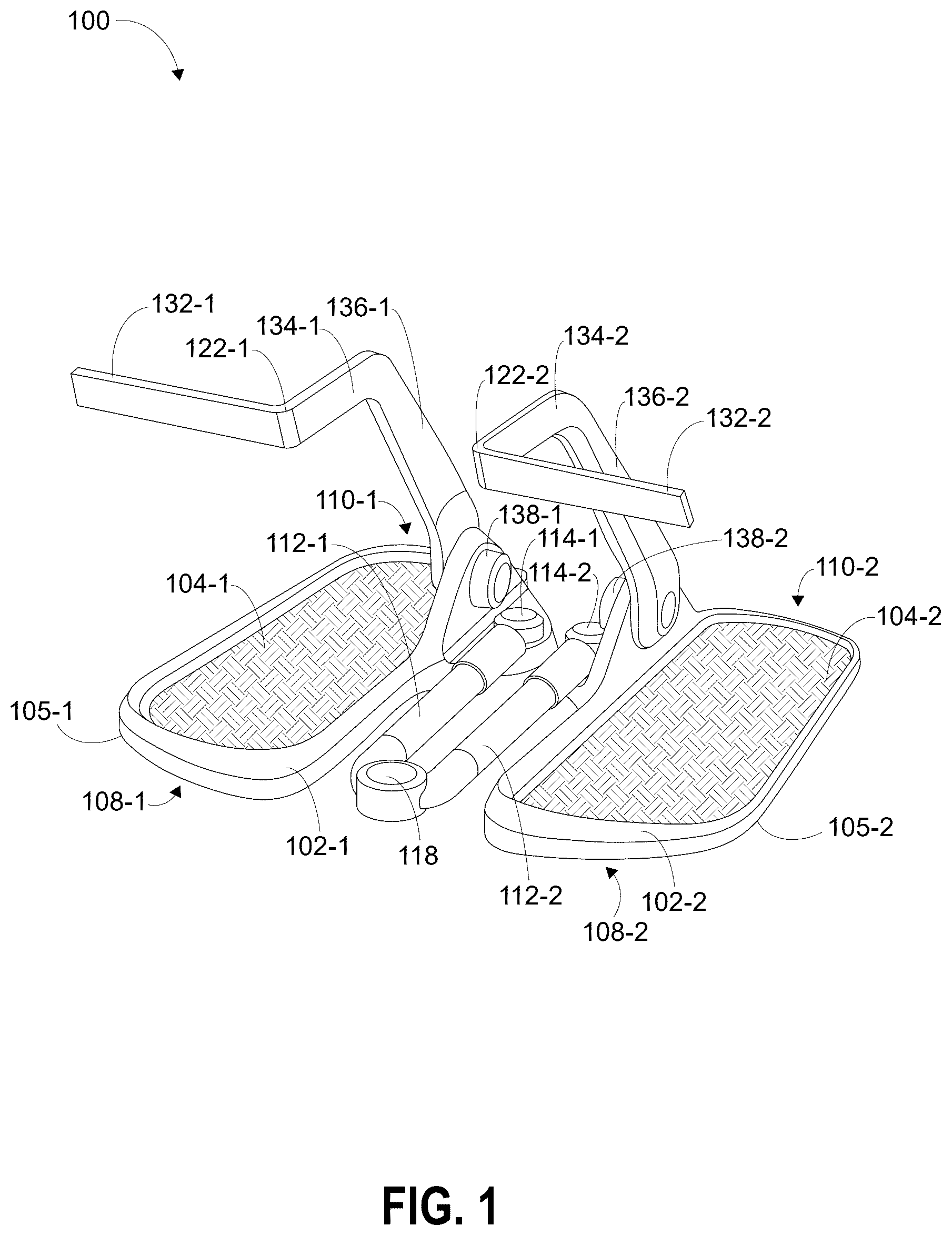 Patent US12611567 — Apparatus for guiding and supporting users to maintain correct postures during squatting exercise — Figure 1