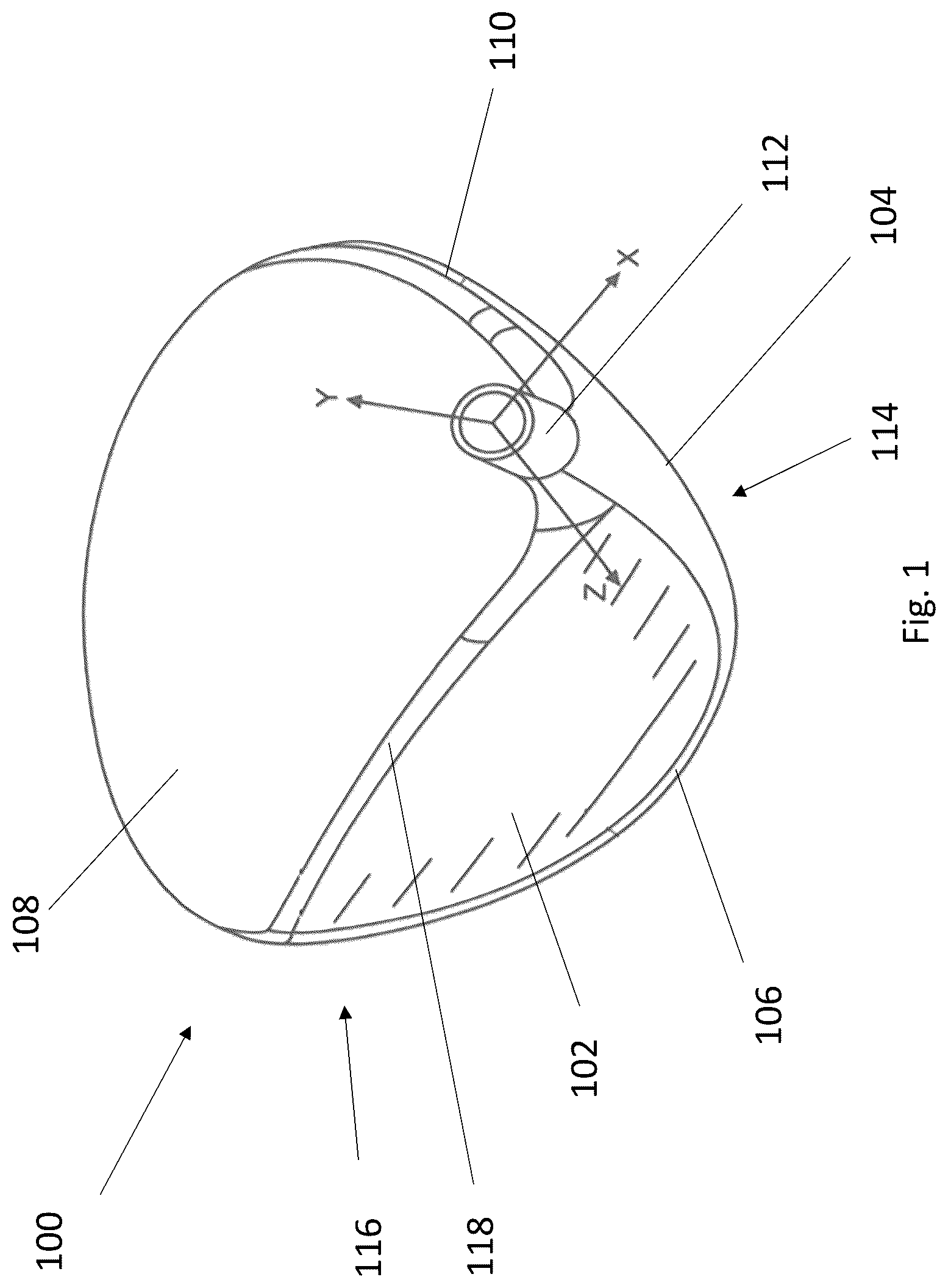 Patent US12611577 Figure 1 – Golf club head