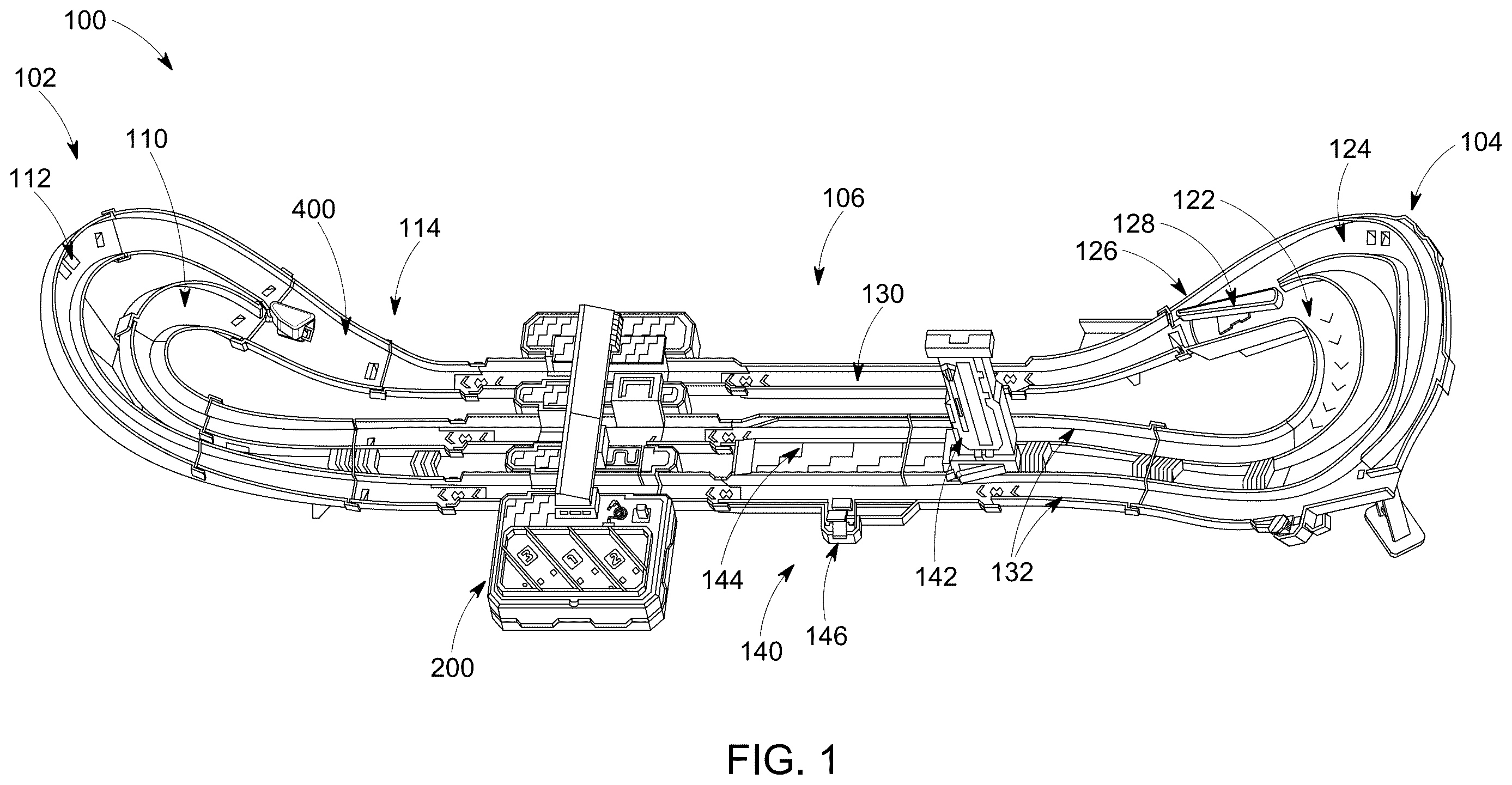 Patent US12611609 — Toy vehicle accessory track pieces — Figure 1