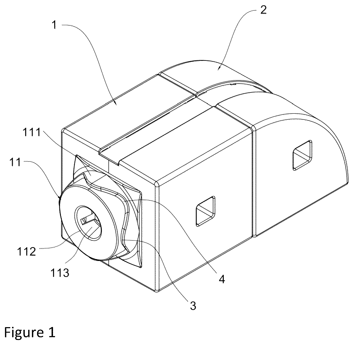 Patent US12611611 Figure 1 – Connecting structure for assembled toy