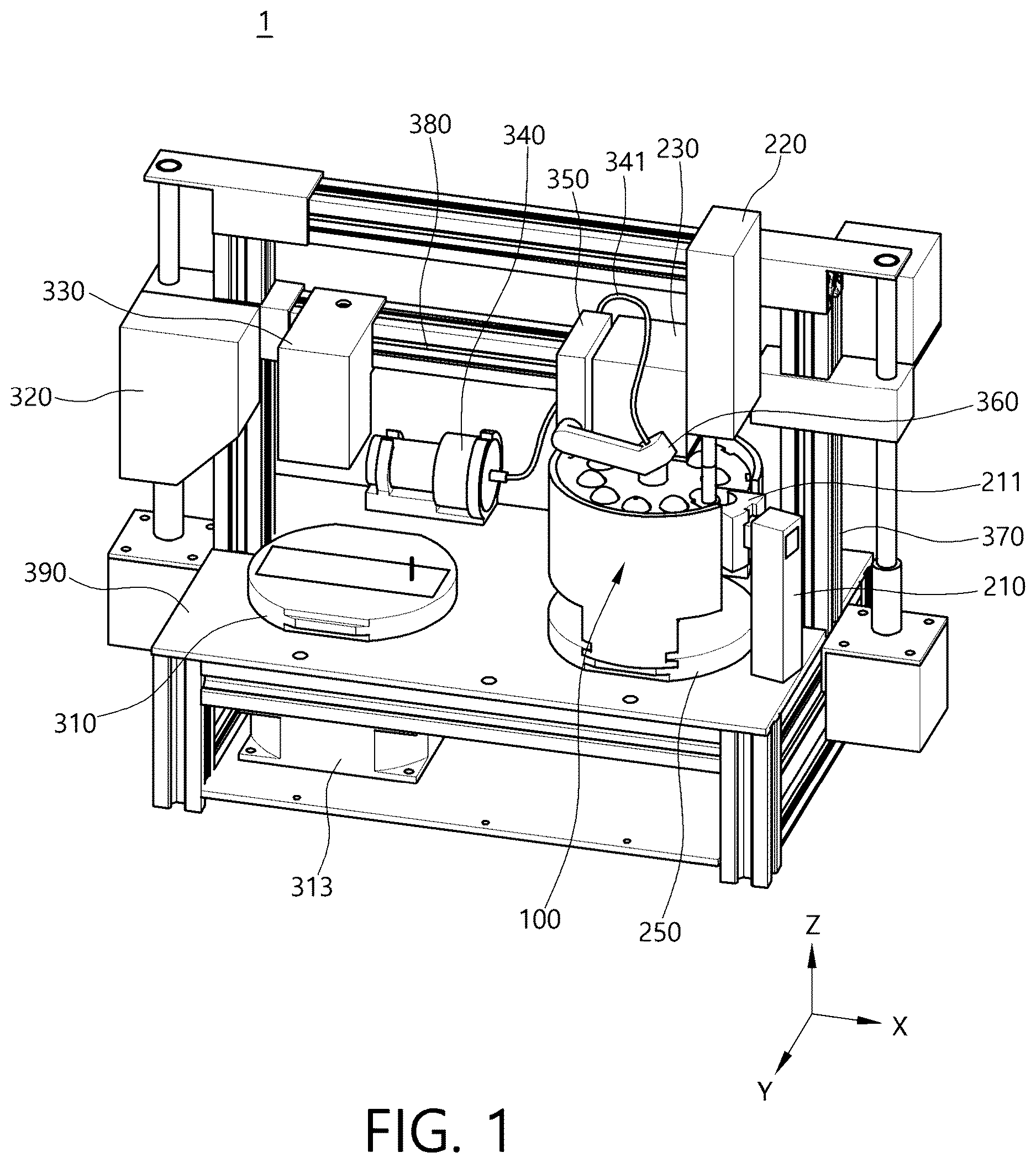 Patent US12611675 Figure 1 – Multi-chamber cartridge and nucleic acid extraction module comprising the same