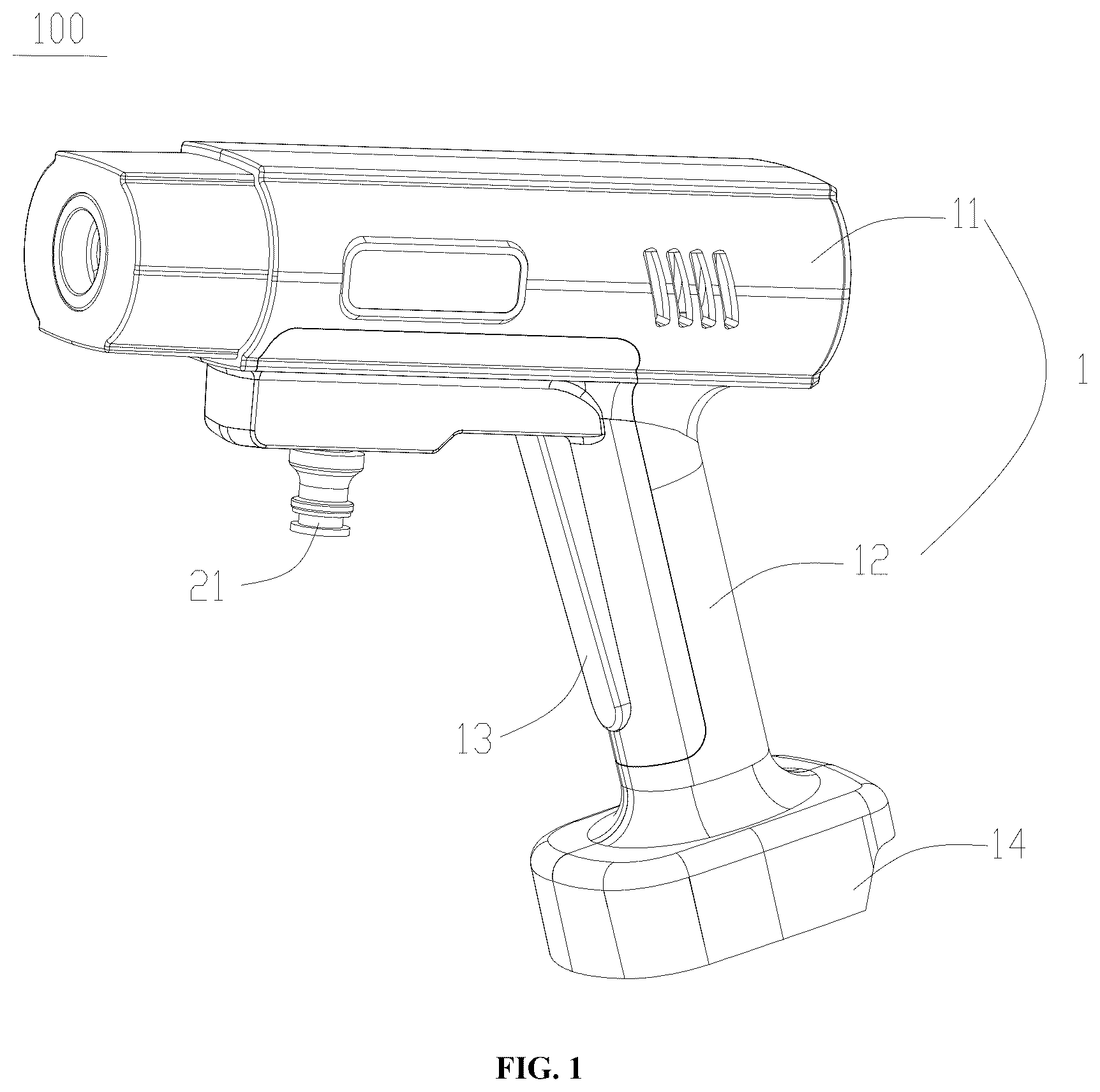 Patent US12611687 — Electric spray gun — Figure 1