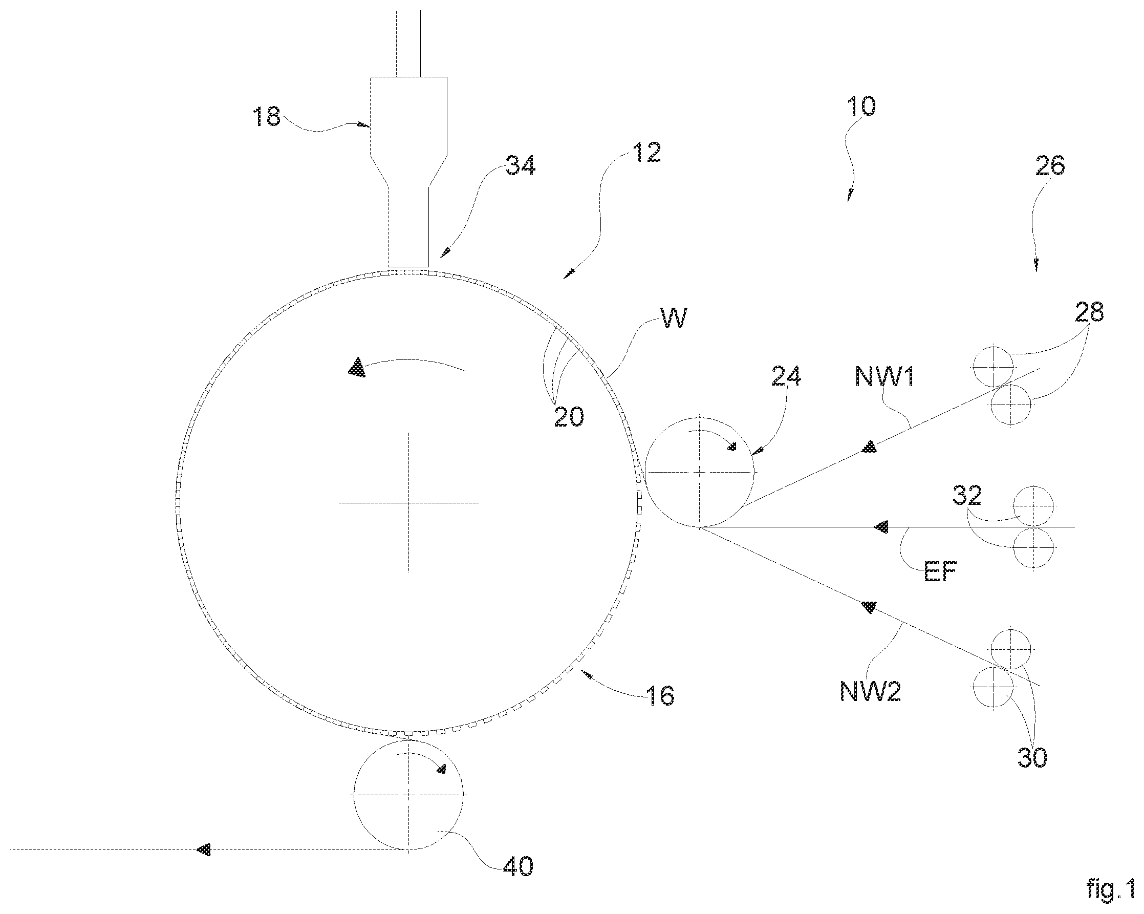Patent US12611724 Figure 1 – Method of monitoring the quality of absorbent sanitary articles, related production line and computer-program product