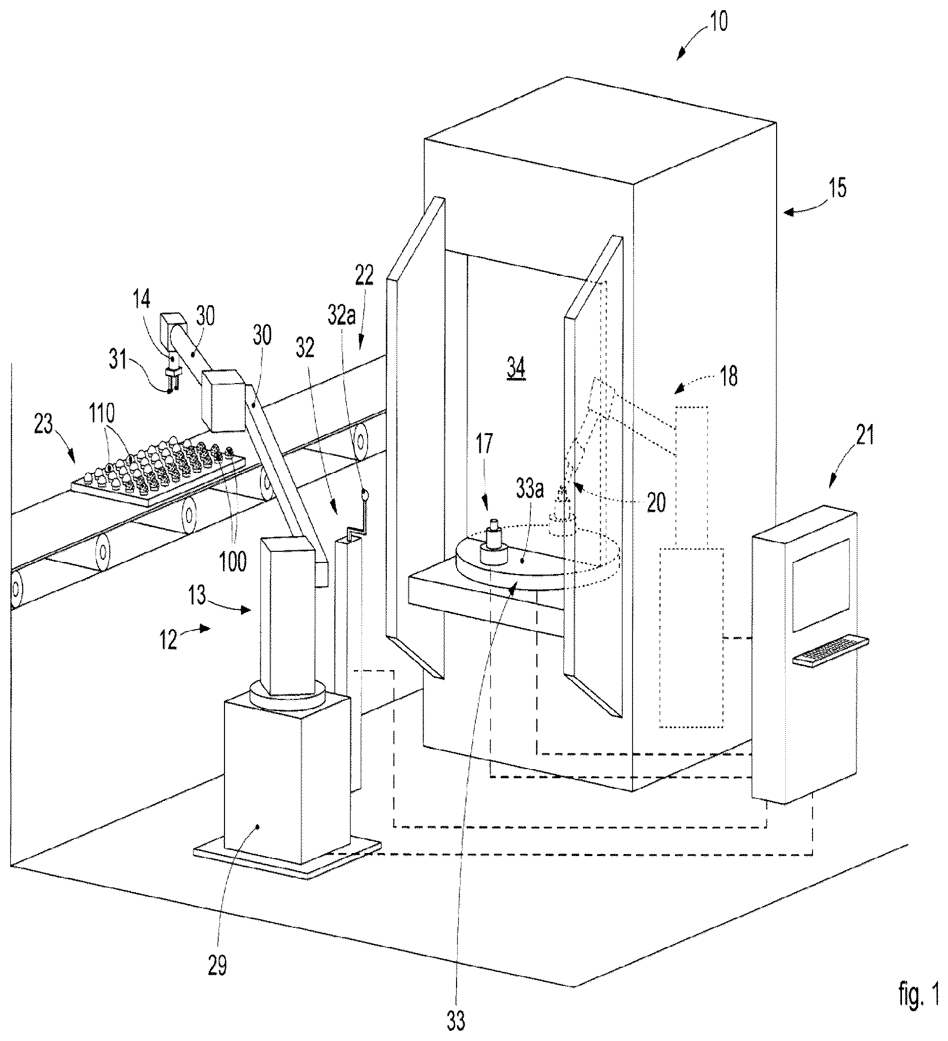 Patent US12611735 — Automated laser cutting station for the production of semifinished components, semi-finished component and relative production method — Figure 1
