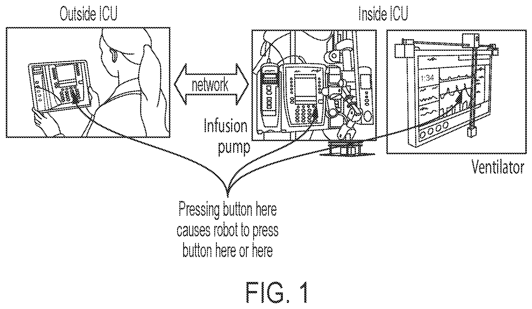 Patent US12611777 — Robotic system for remote operation of equipment in infectious environments — Figure 1