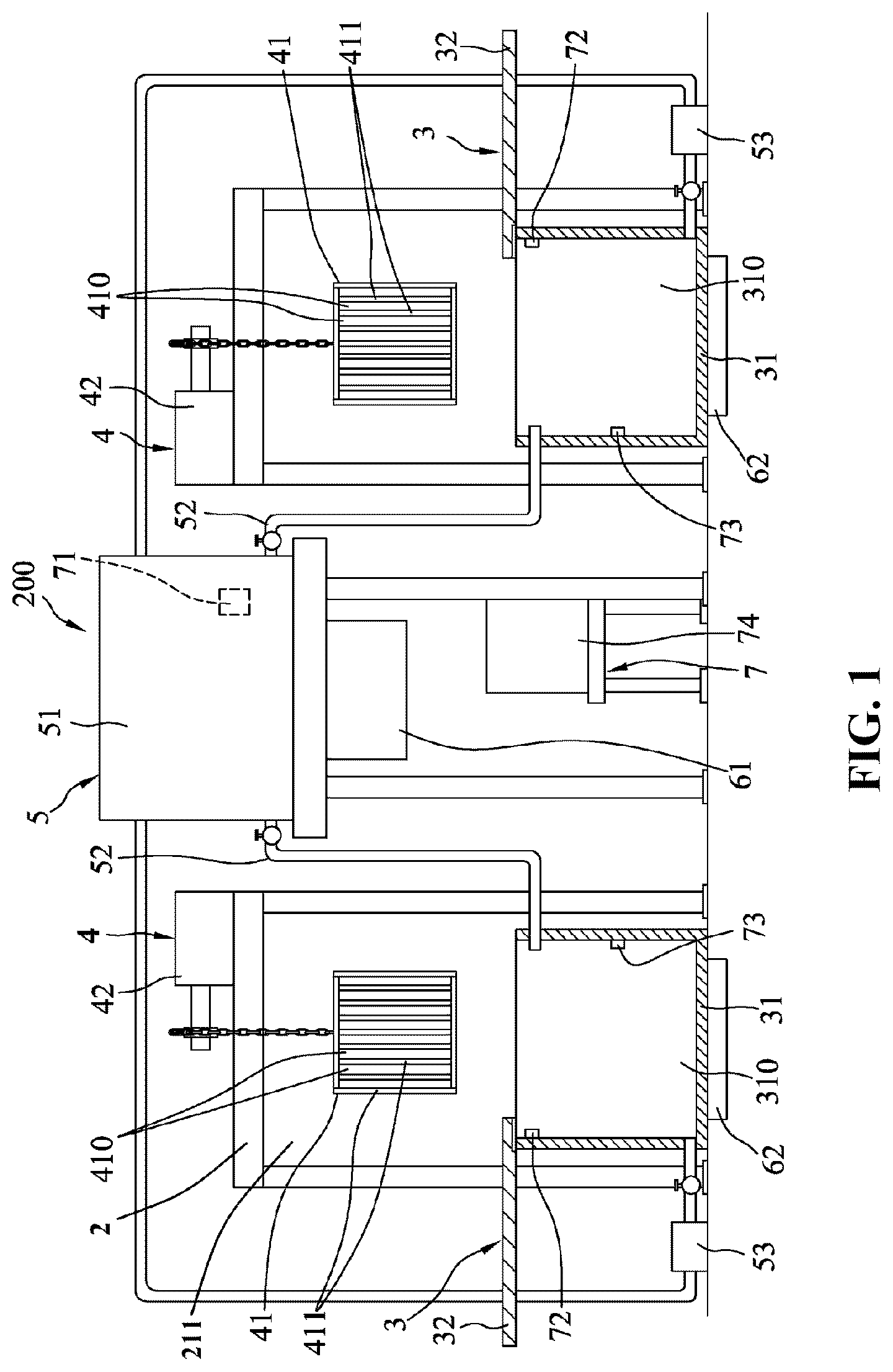Patent US12611801 — Recycling device and method for laminar structures bonded by cured adhesive — Figure 1