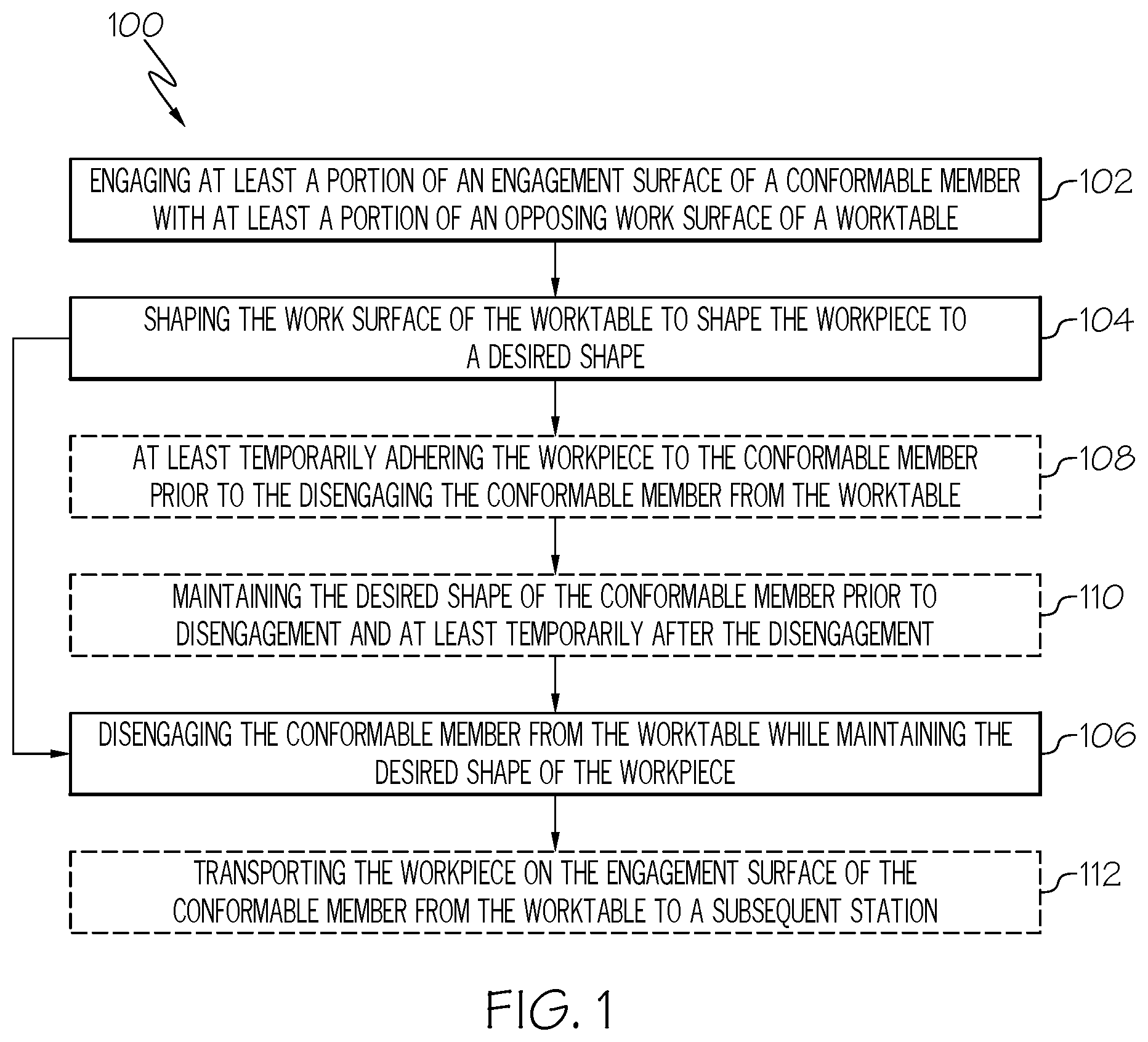 Patent US12611824 — Method for preforming a workpiece, composite manufacturing method and system associated therewith — Figure 1