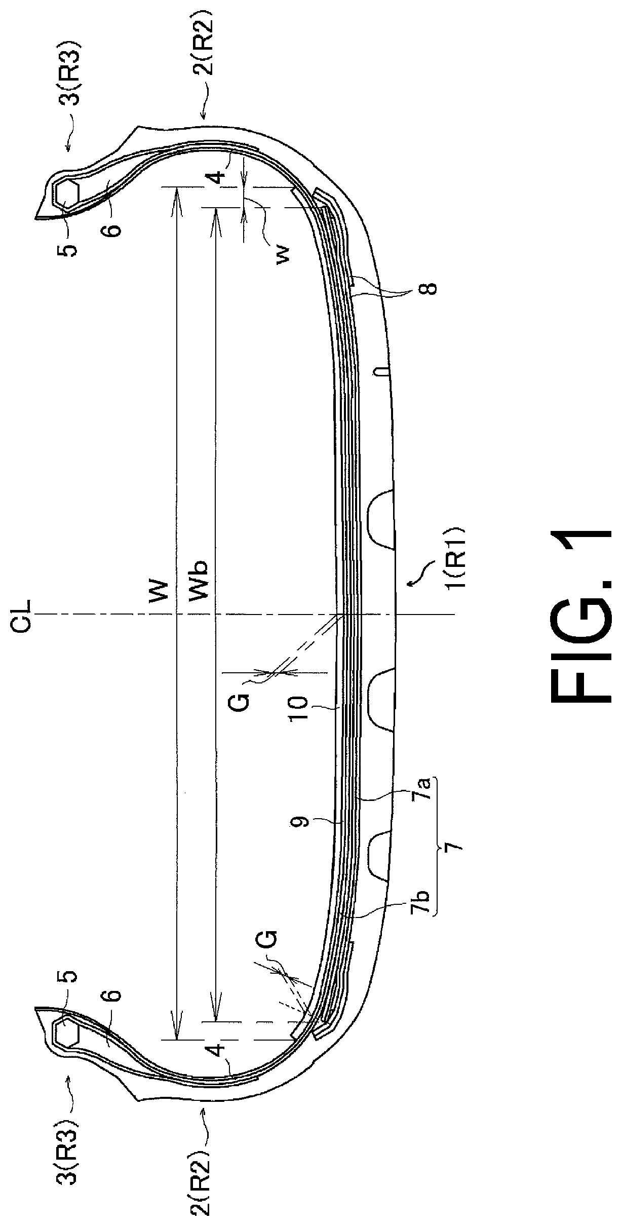 Patent US12611826 — Pneumatic tire — Figure 1