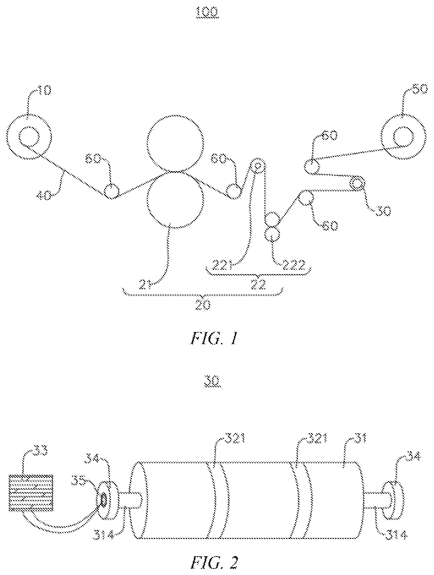 Patent US12611833 Figure 1 – Detection device and electrode plate calendering apparatus
