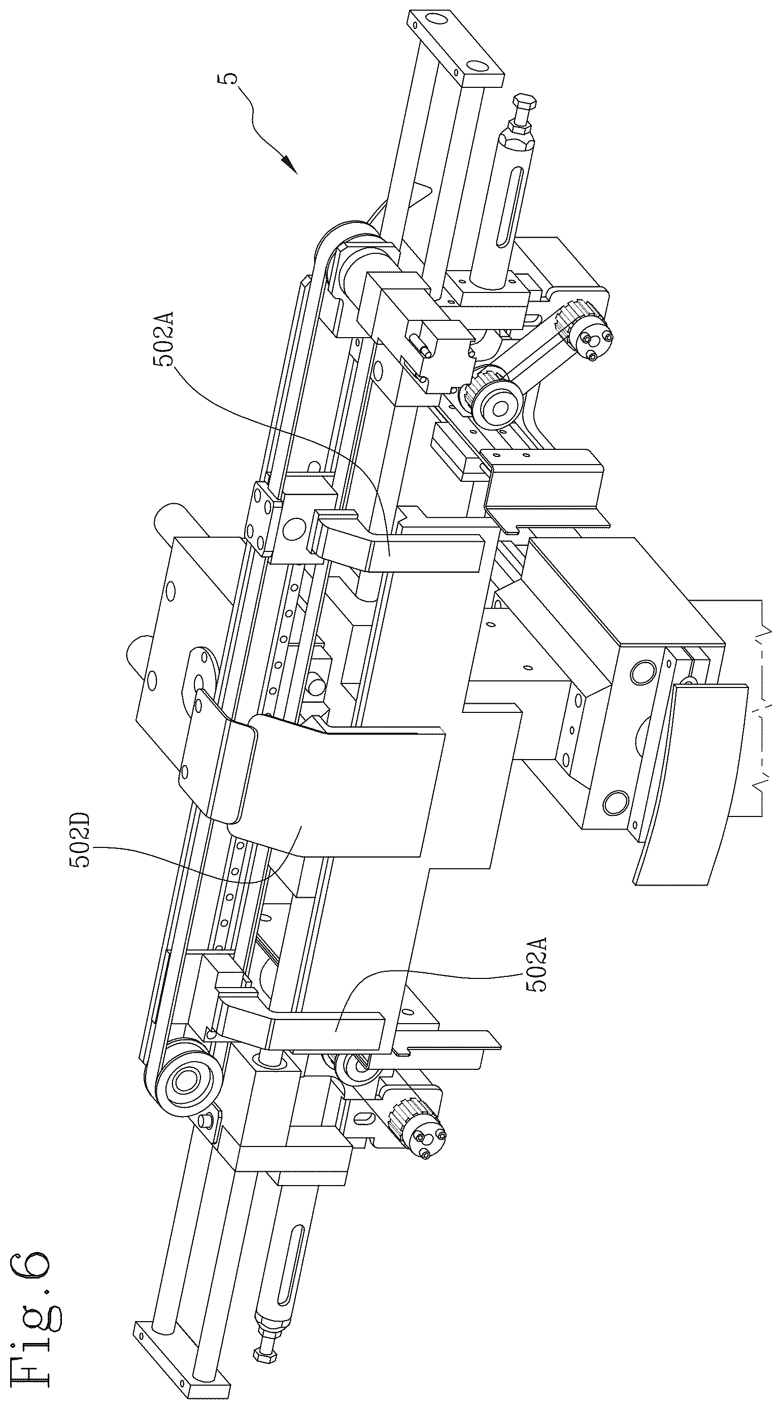 Patent US12611835 Figure 6 – Apparatus and method for wrapping a cardboard box